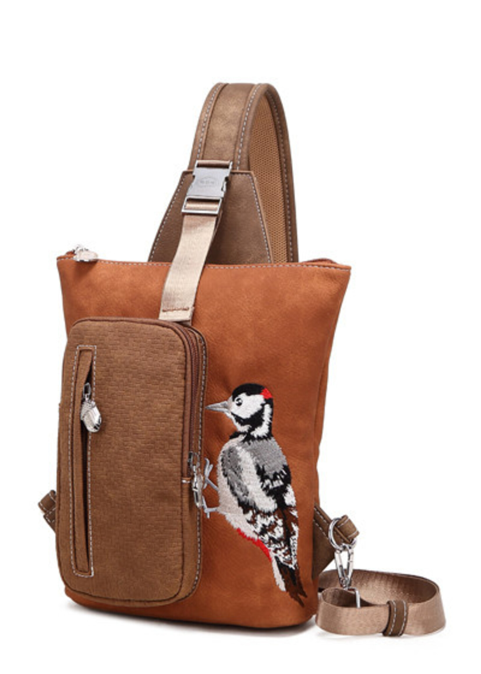 HIDIHI HIDIHI DRUMMER BACKPACK SLING BAND COGNAC DARK BROWN DR05