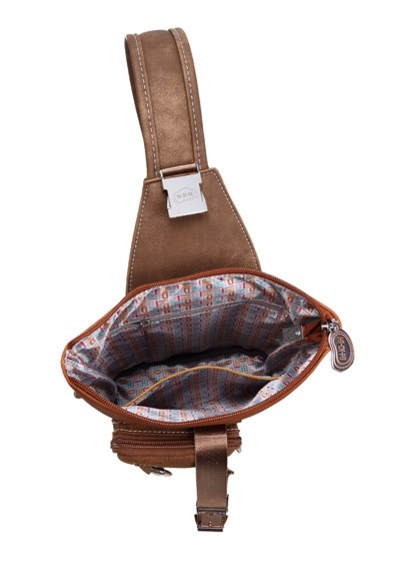 HIDIHI HIDIHI DRUMMER BACKPACK SLING BAND COGNAC DARK BROWN DR05