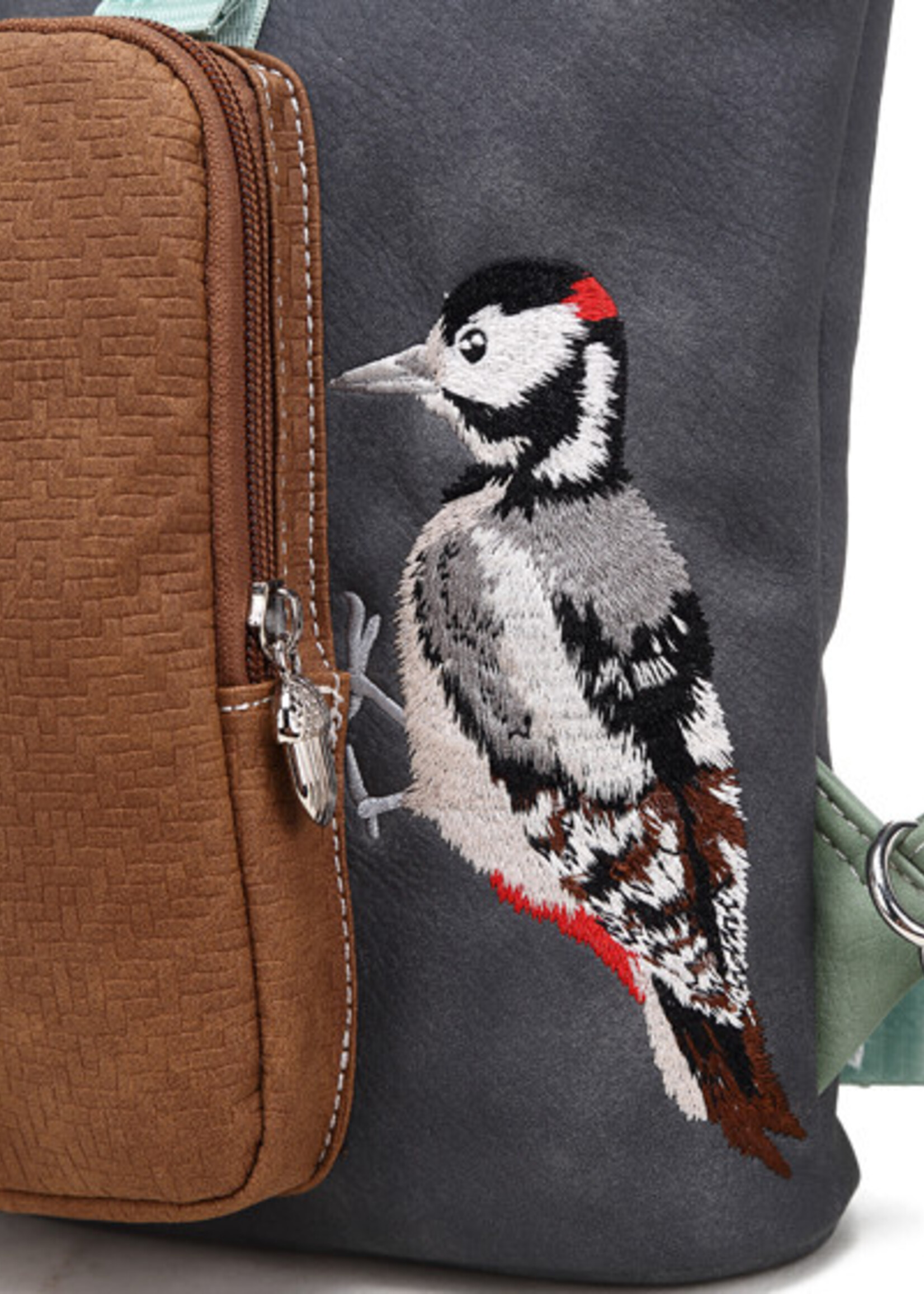 HIDIHI HIDIHI DRUMMER BACKPACK SLING BAND DARK GREY LIGHT GREEN DR08