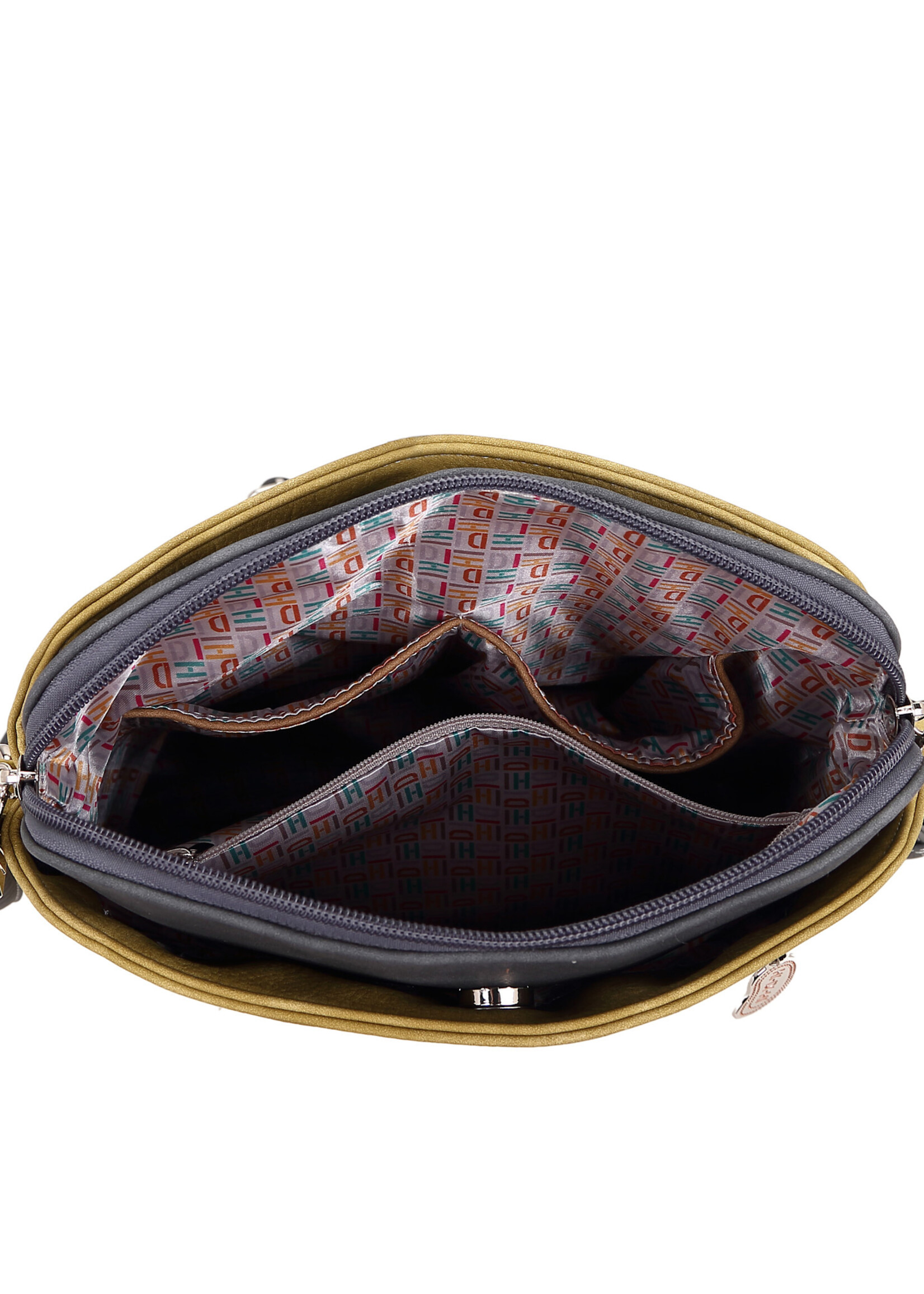 HIDIHI HIDIHI WHISTLE SHOULDERBAG YELLOW DARK GREY WH04