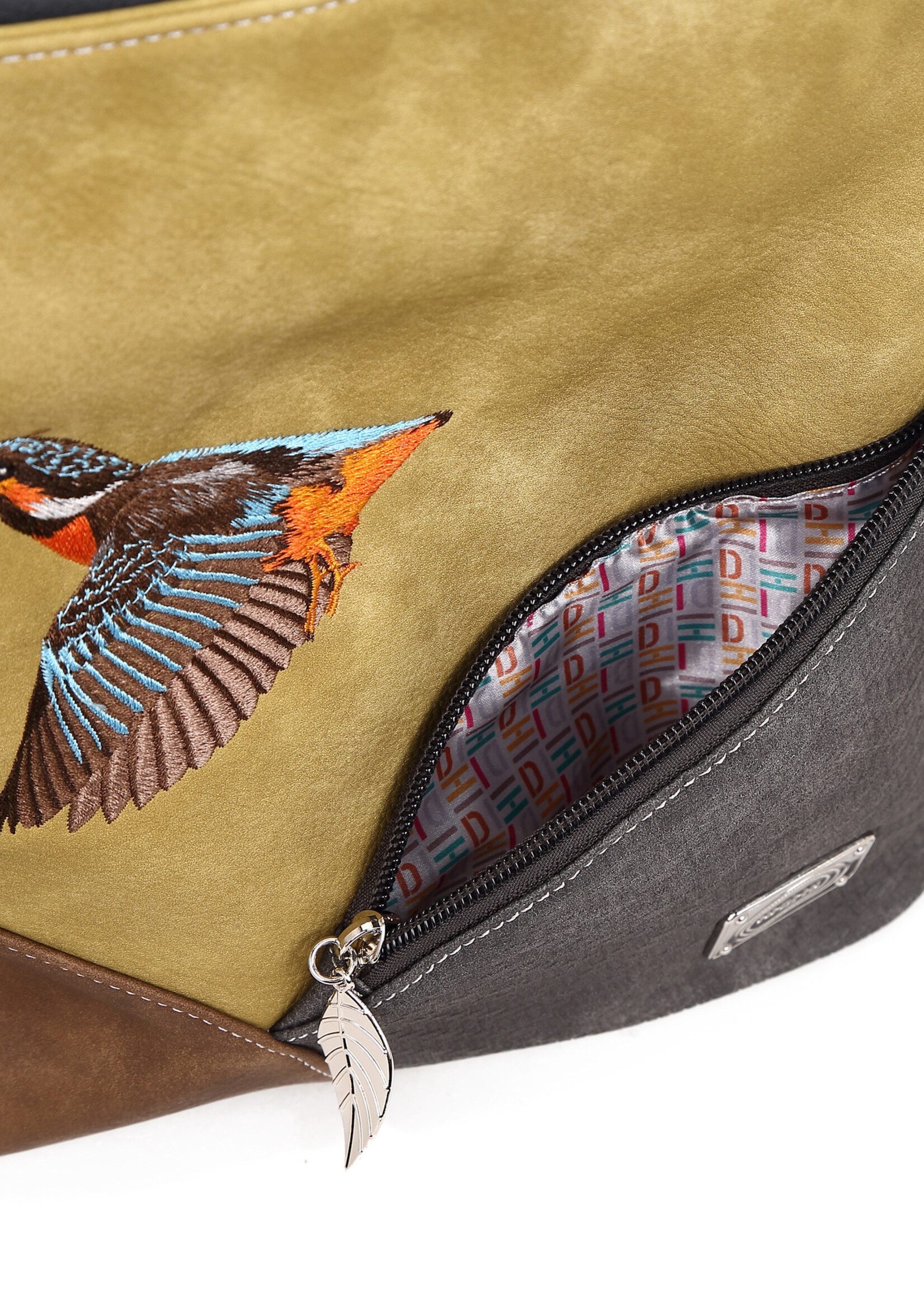 HIDIHI HIDIHI WHISTLE SHOULDERBAG YELLOW DARK GREY WH04