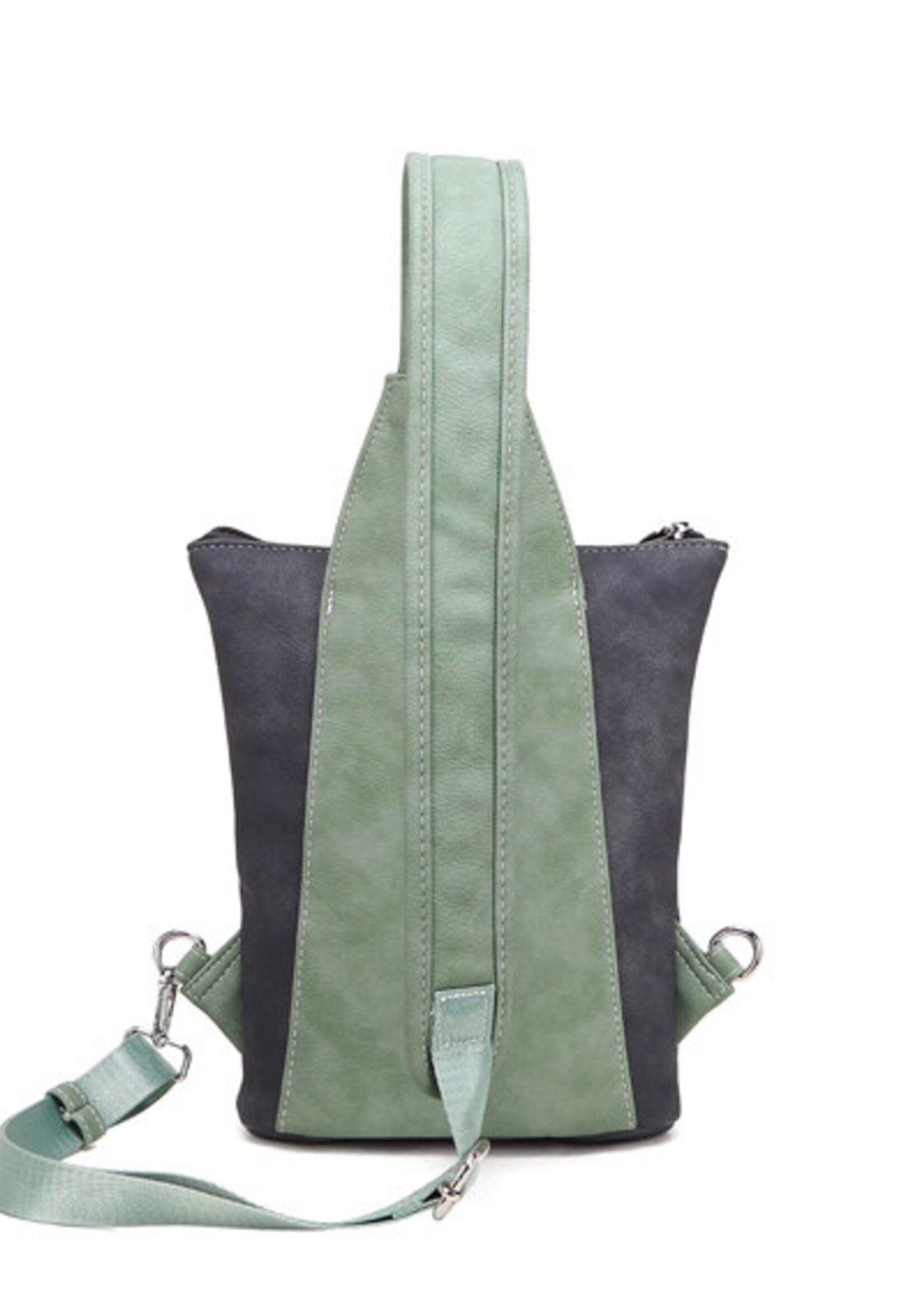 HIDIHI HIDIHI DRUMMER BACKPACK SLING BAND DARK GREY LIGHT GREEN DR08