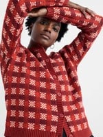 SEASALT CORNWALL SEASALT KENSA CARDIGAN CIRCLET DEEP RUST CHALK