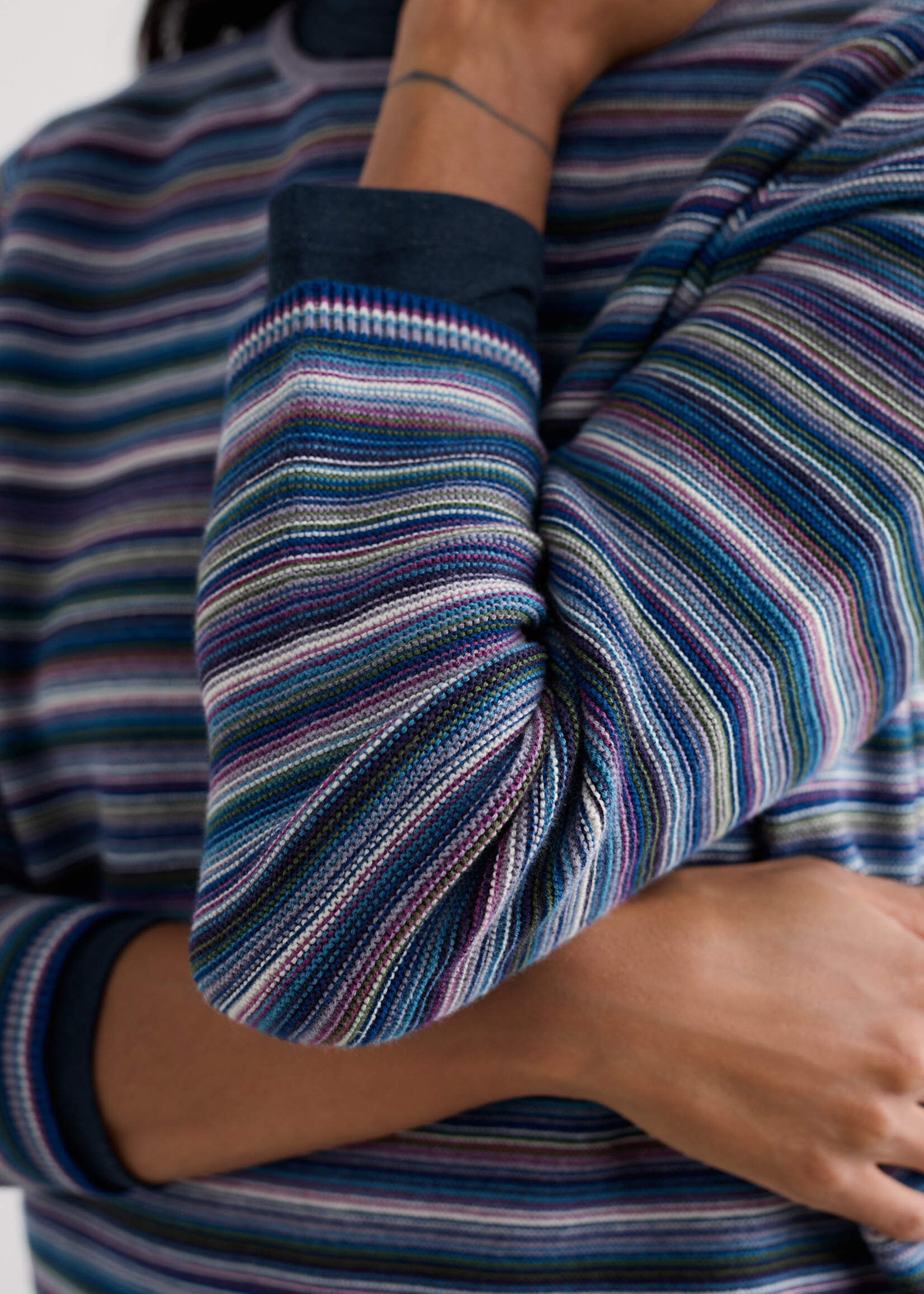 SEASALT CORNWALL SEASALT MAKERS JUMPER RIPPLE MARKS GRAPE THISTLE MIX