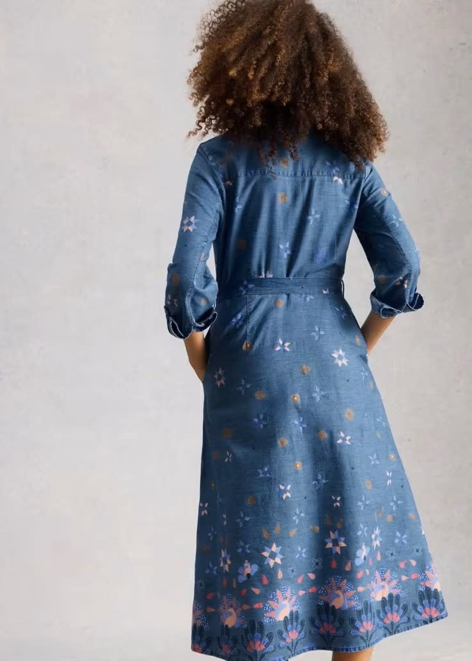 WHITE STUFF WHITE STUFF LANA DENIM MIDI DRESS