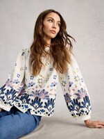 WHITE STUFF WHITE STUFF LANA TOP IVORY MULTI