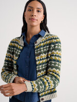 SEASALT CORNWALL SEASALT DAWSON PICK CARDIGAN FAIRISLE ZIG ZAG GEO ALPINE GALLEY MIX