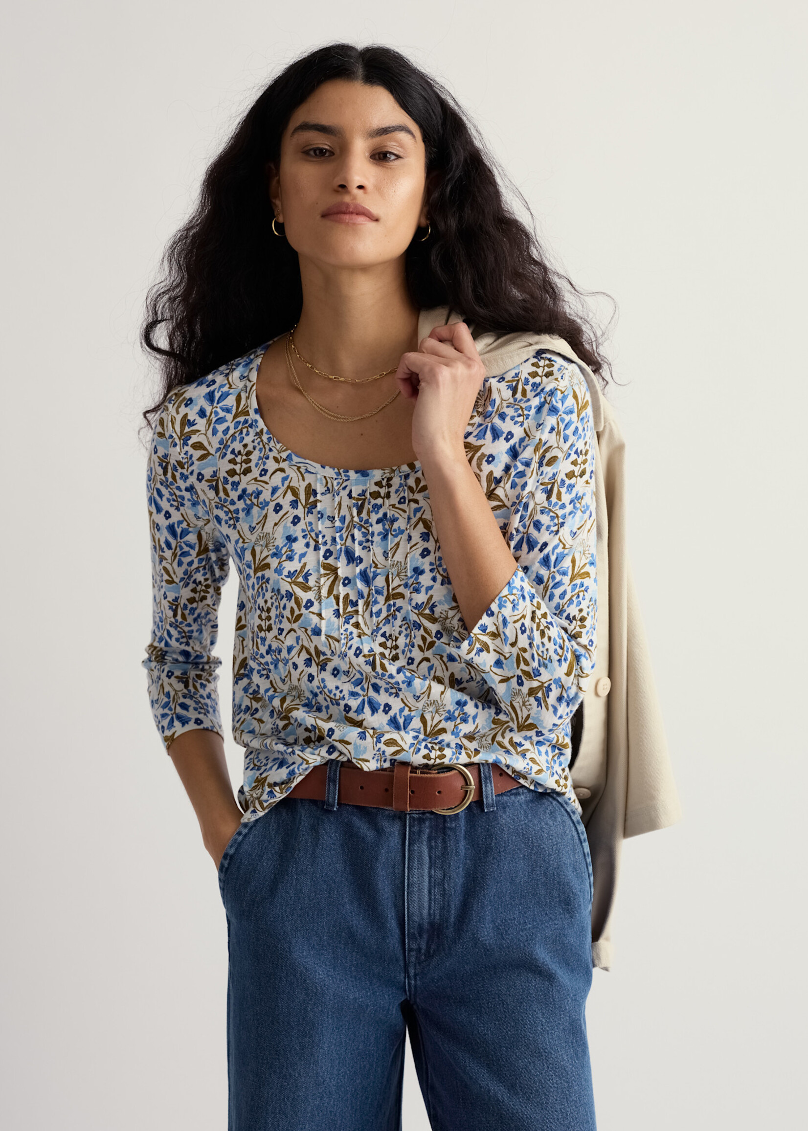 SEASALT CORNWALL SEASALT PENHOLLOW TOP WOODLAND FLORAL CHALK