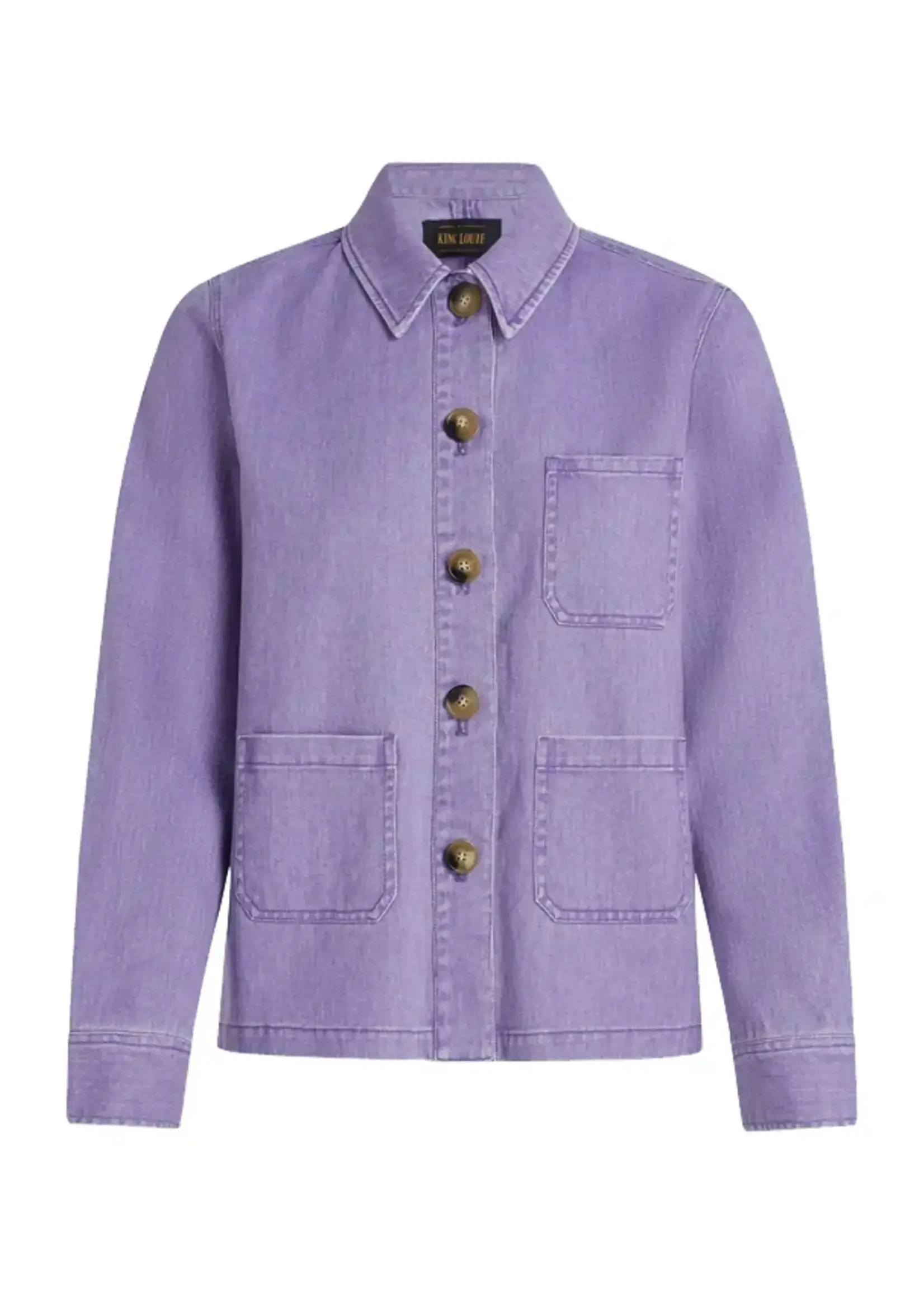 KING LOUIE KING LOUIE ELLEN JACKET COLORED DENIM SHEER LILAC