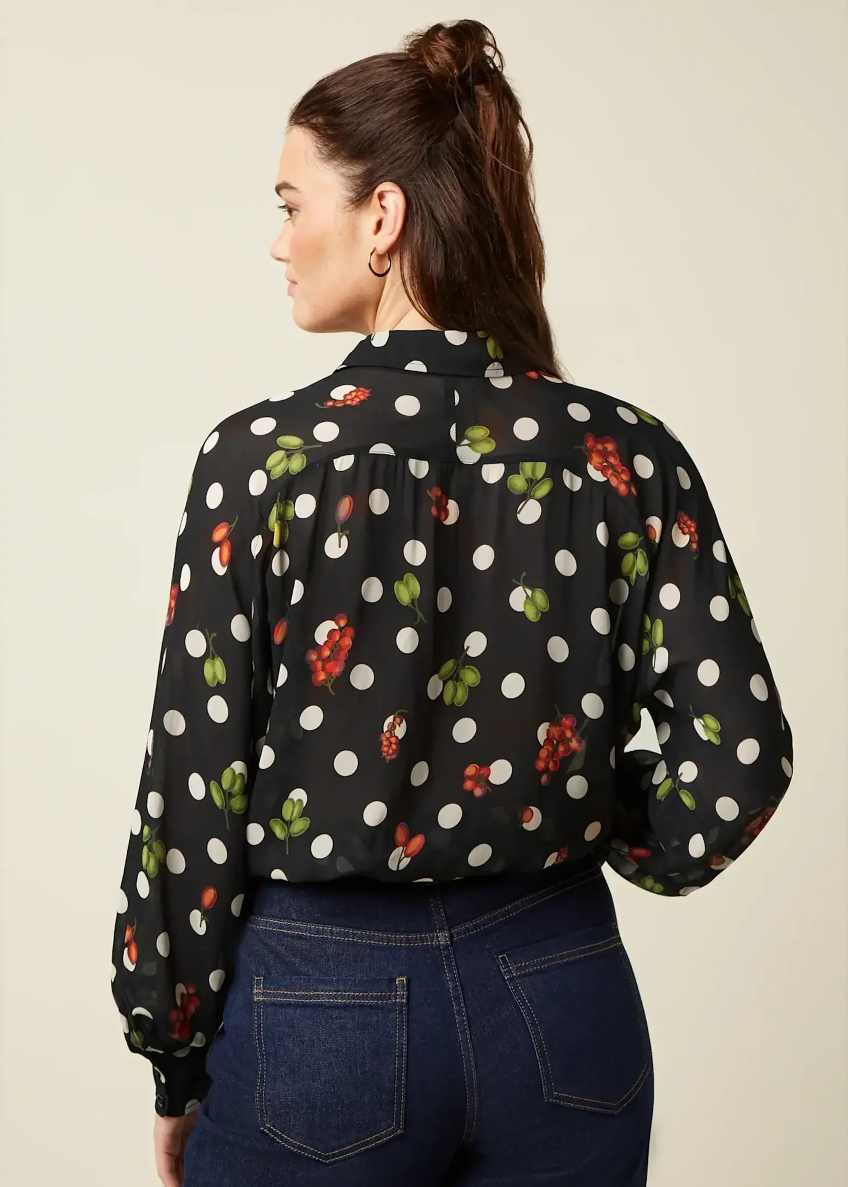 KING LOUIE KING LOUIE LEILA BLOUSE BRINY BLACK