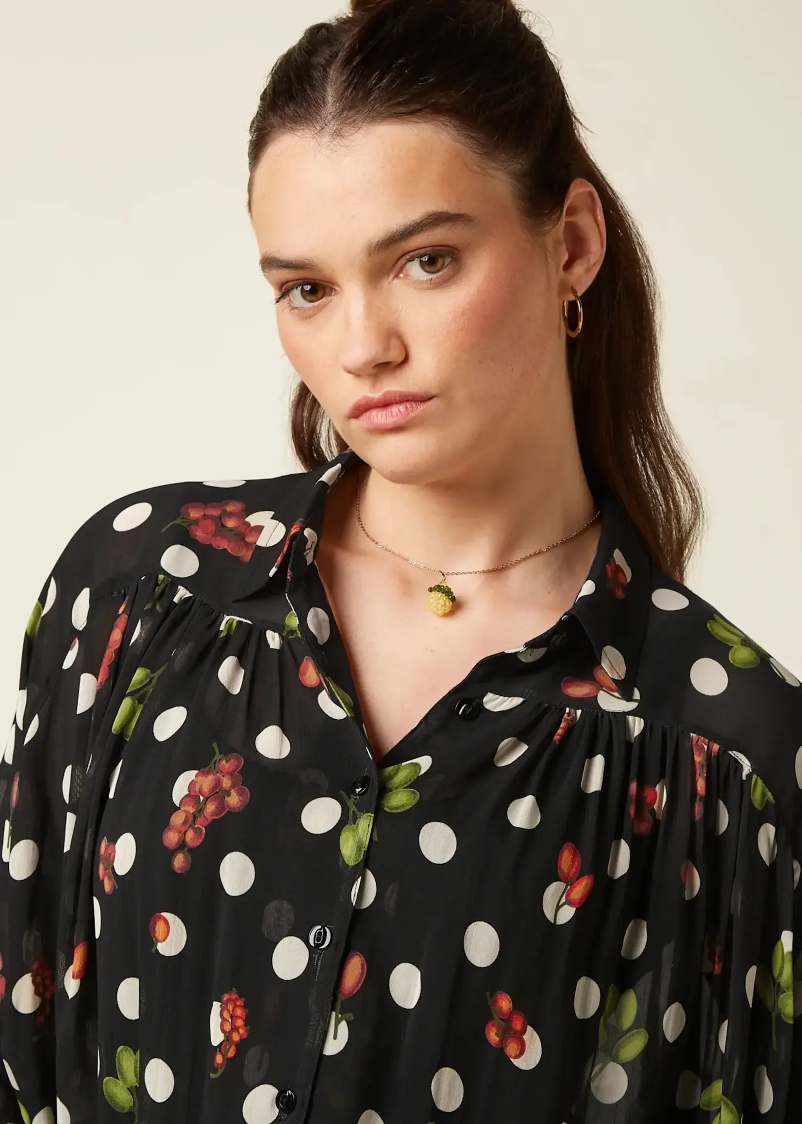 KING LOUIE KING LOUIE LEILA BLOUSE BRINY BLACK