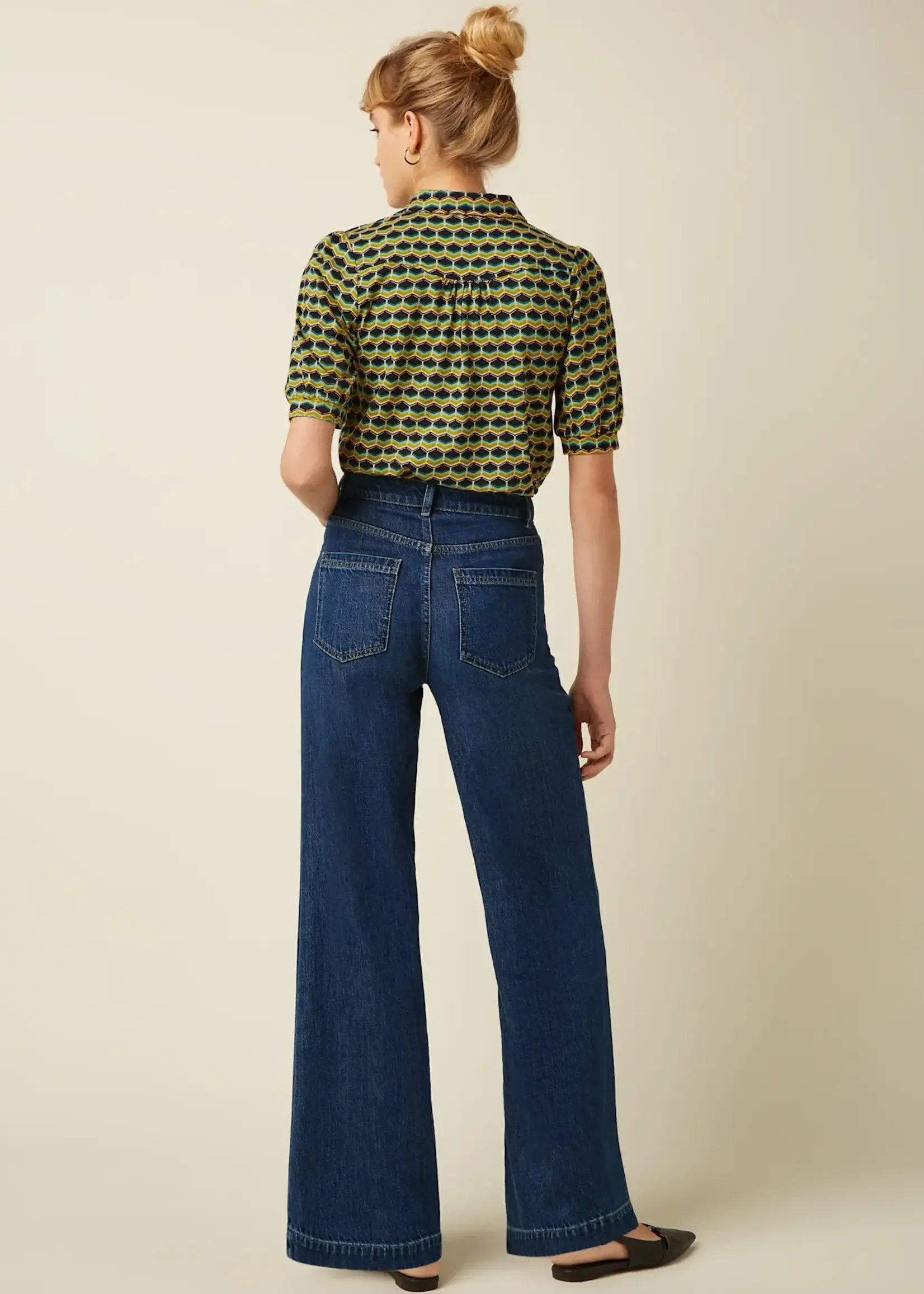 KING LOUIE KING LOUIE CARINA BLOUSE DRIFT PONDEROSA GREEN