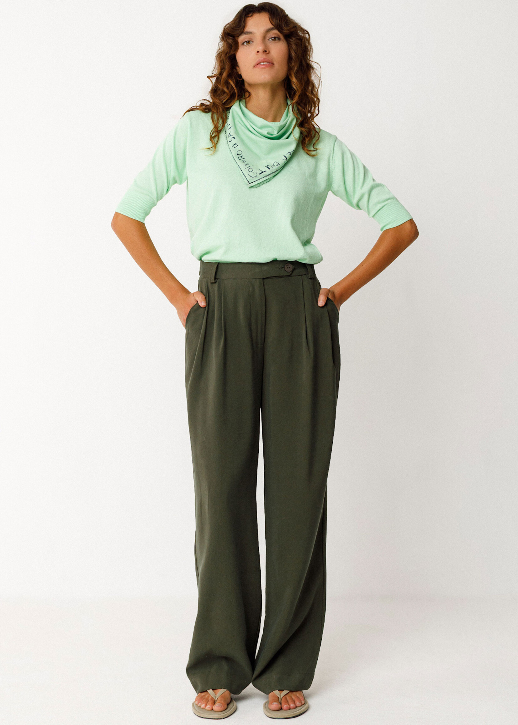 SKFK SKFK HAIDE TROUSER BOTTLE GREEN