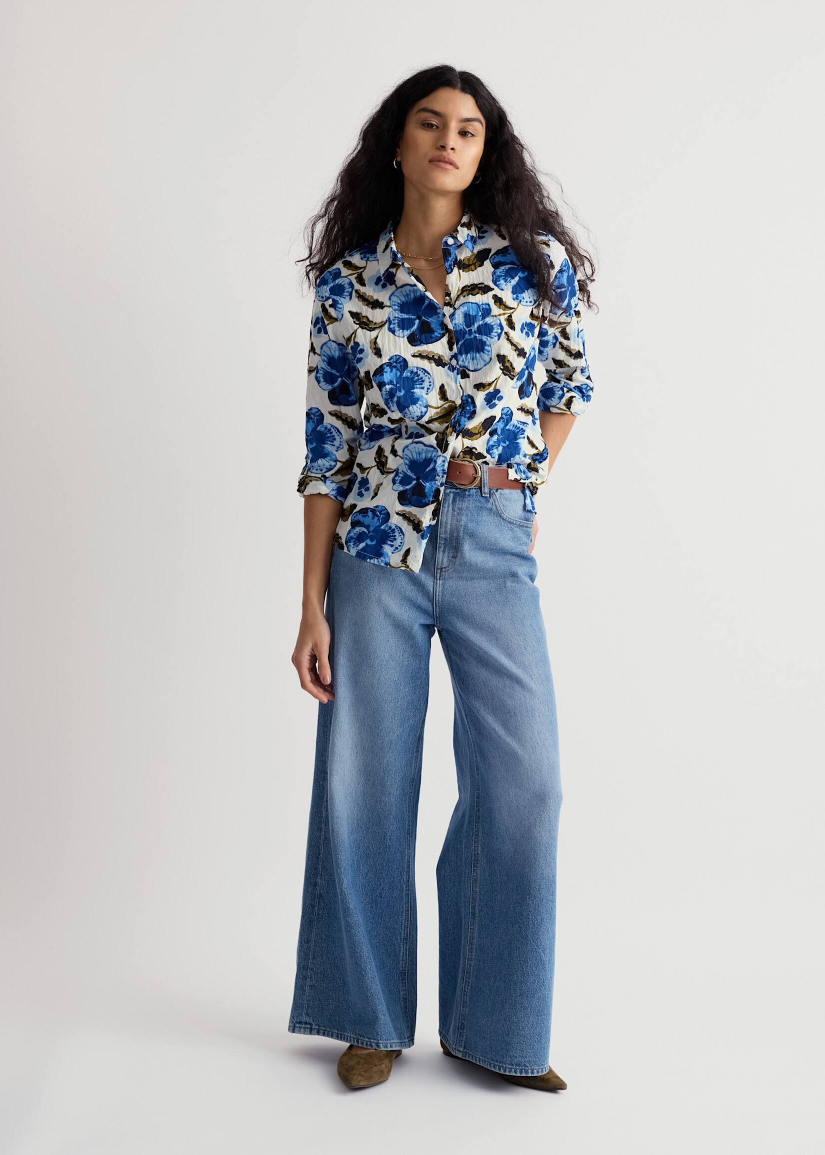 SEASALT CORNWALL SEASALT LARISSA SHIRT SPRING PANSY CHALK
