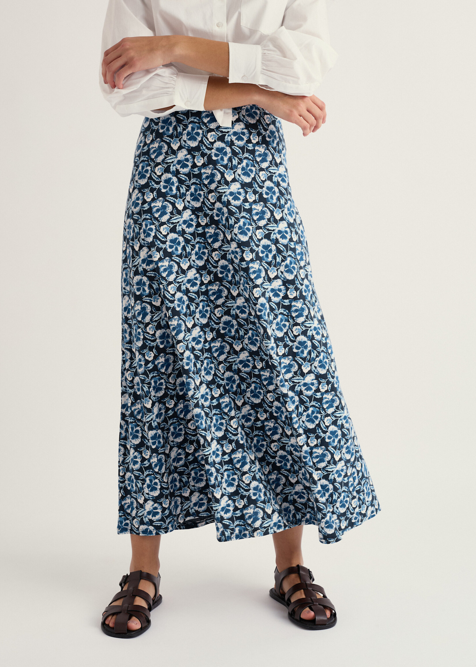 SEASALT CORNWALL SEASALT ROSE SKIRT SPRING PANSY MARITIME