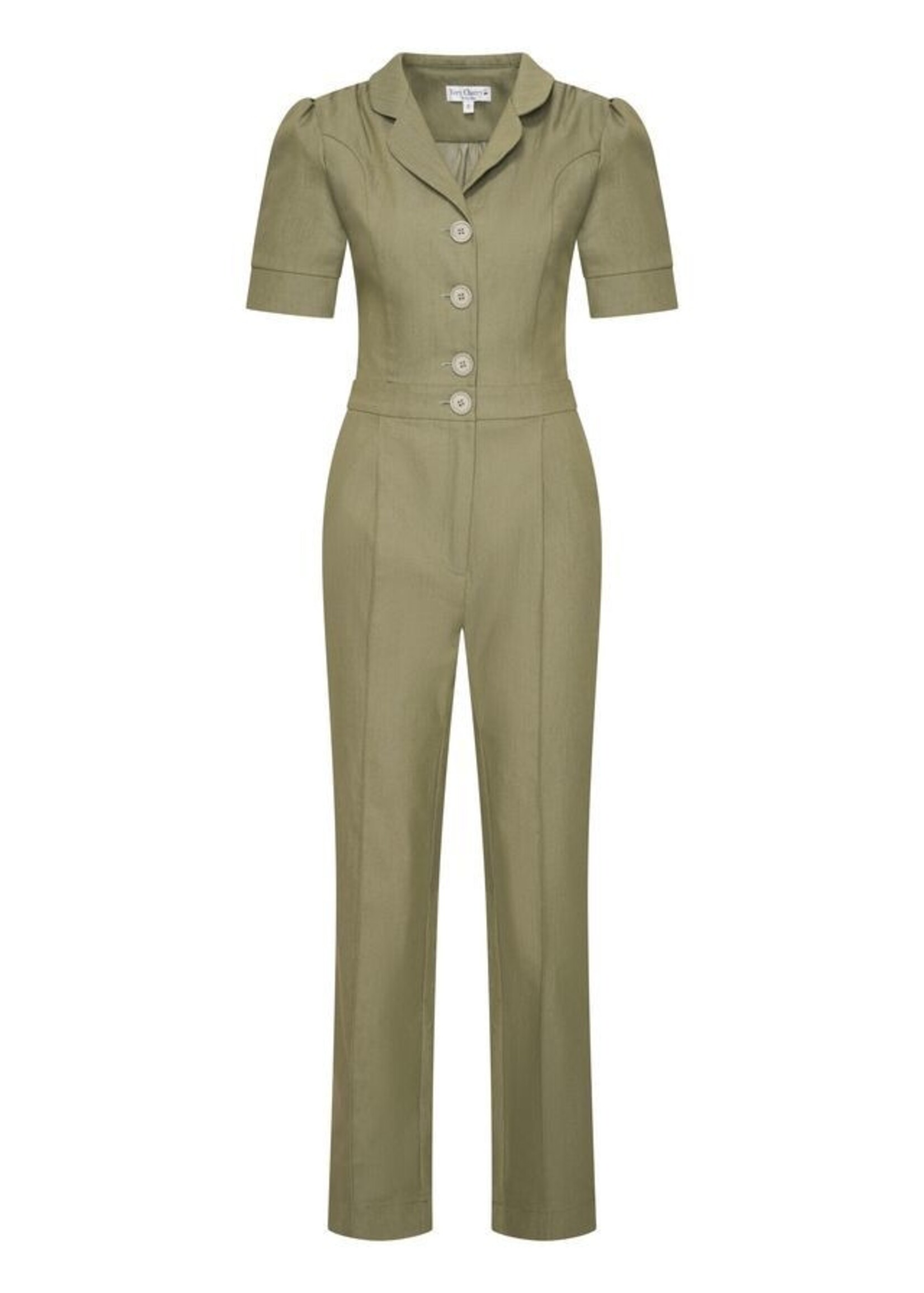 VERY CHERRY VERY CHERRY CLASSIC JUMPSUIT DELFINO DENIM SAGE GREEN