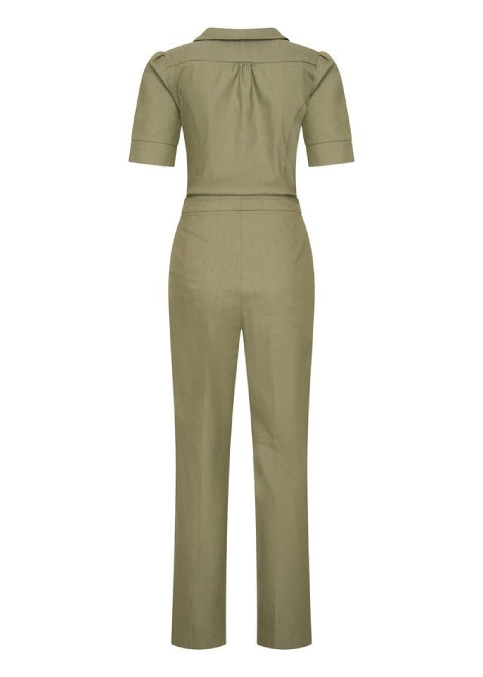 VERY CHERRY VERY CHERRY CLASSIC JUMPSUIT DELFINO DENIM SAGE GREEN