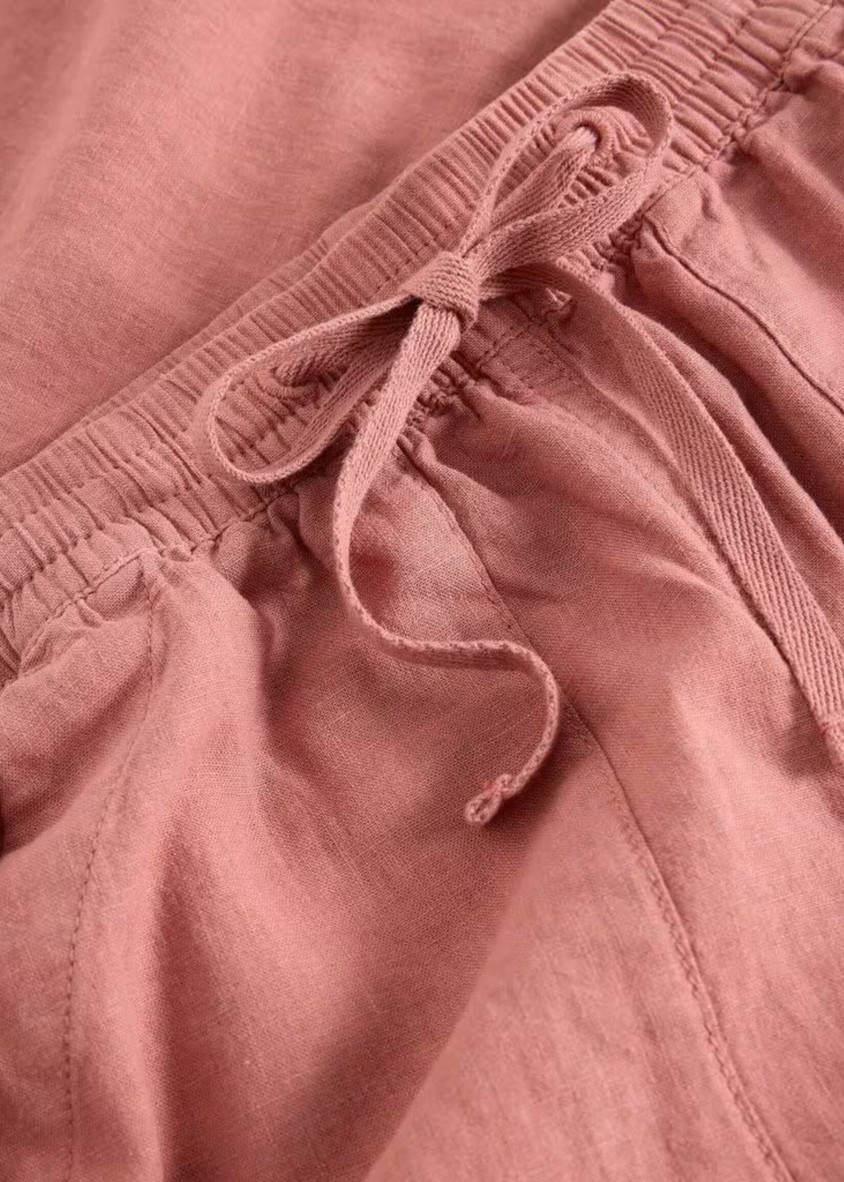 WHITE STUFF WHITE STUFF ELLE LINEN BLEND TROUSER DUS PINK