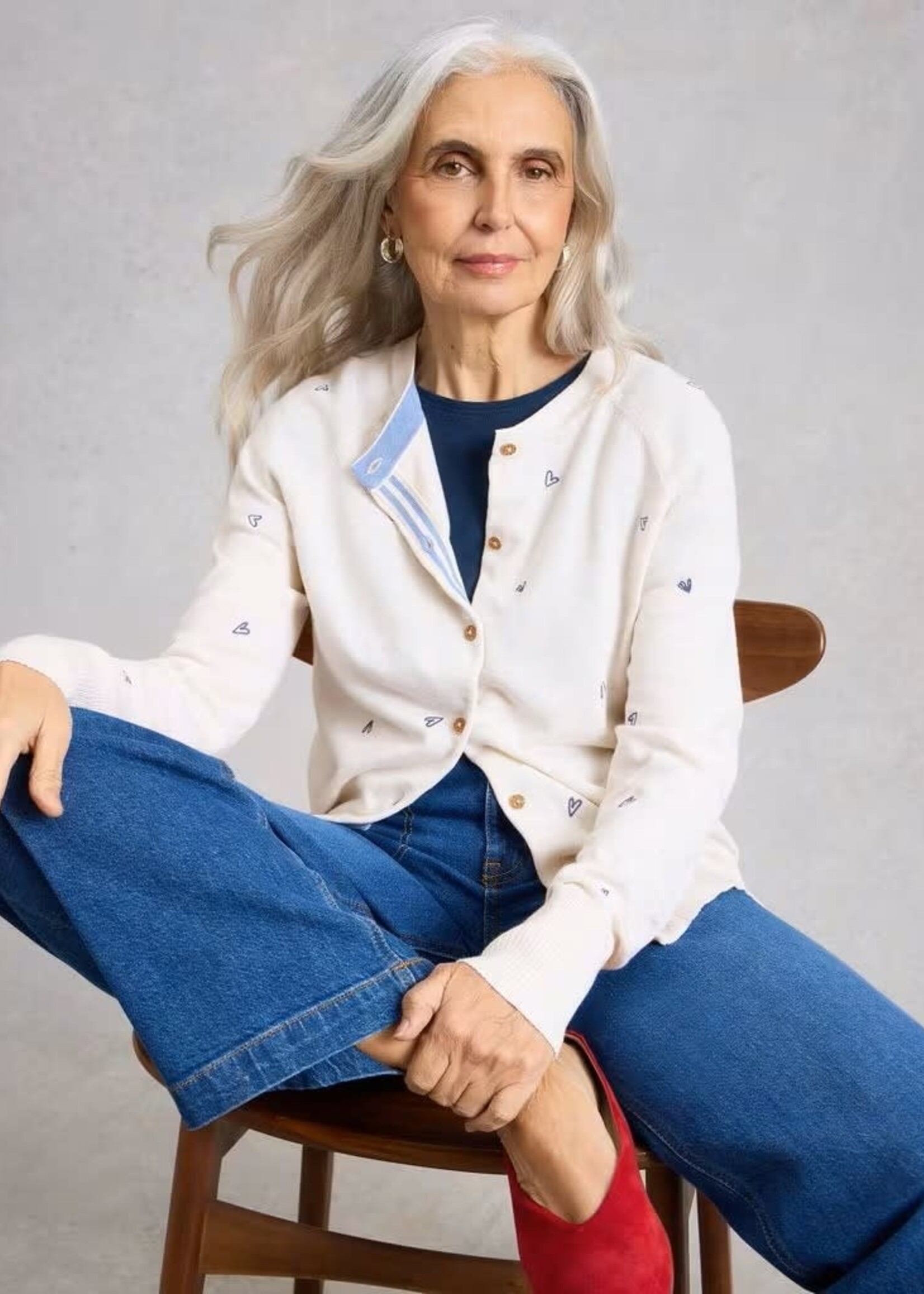 WHITE STUFF WHITE STUFF LULU EMBROIDERED CARDIGAN IVORY MULTI