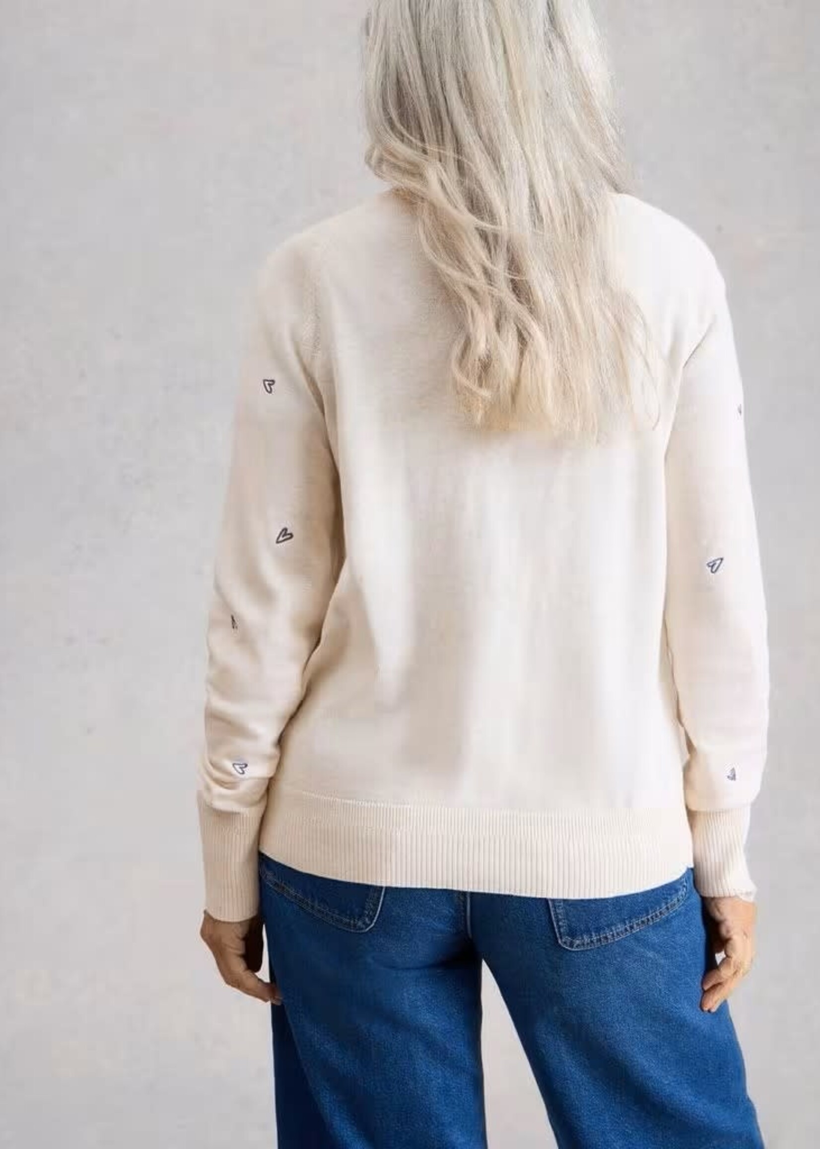 WHITE STUFF WHITE STUFF LULU EMBROIDERED CARDIGAN IVORY MULTI