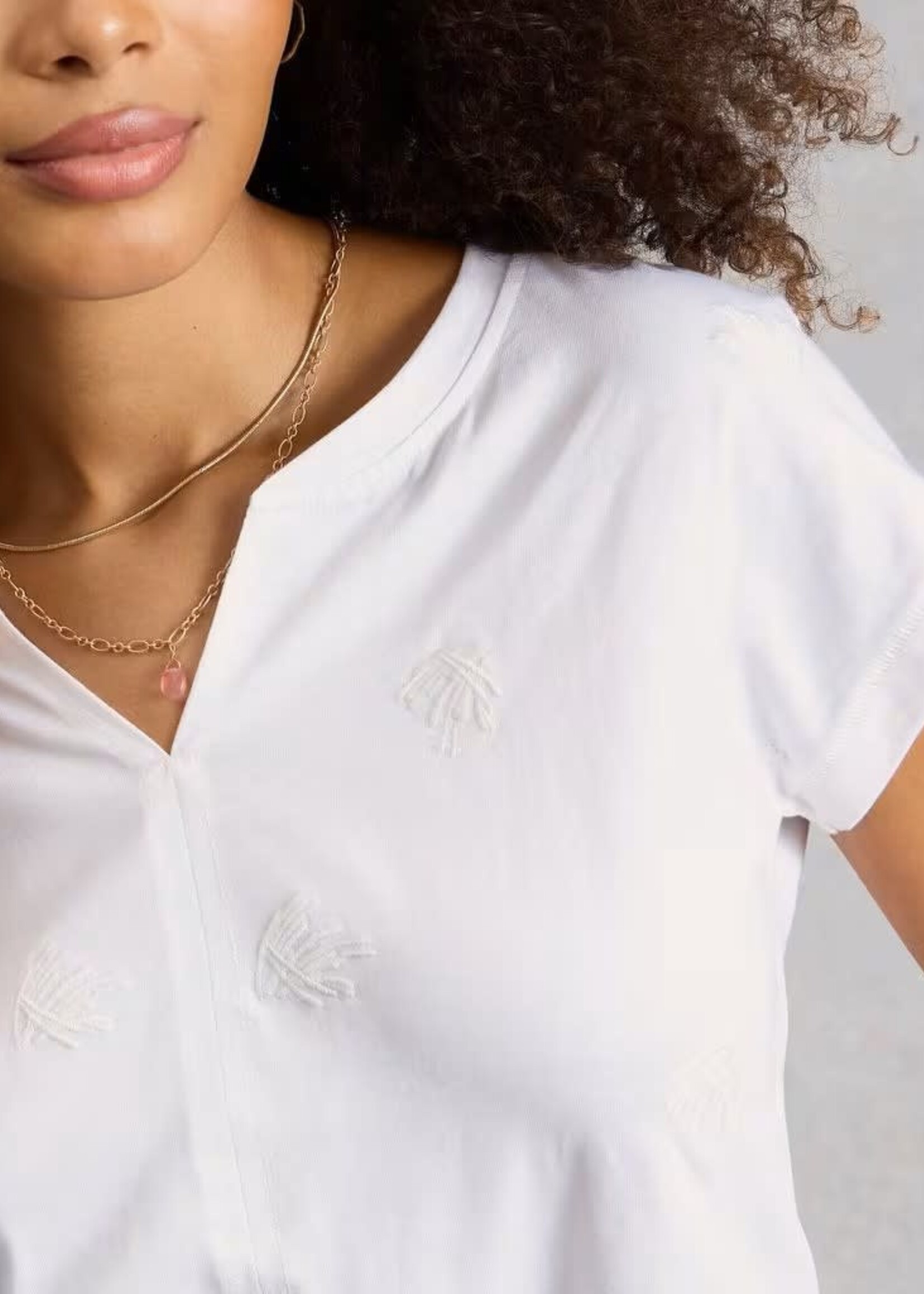 WHITE STUFF WHITE STUFF NELLY EMBROIDERED TEE BRILLIANT WHITE