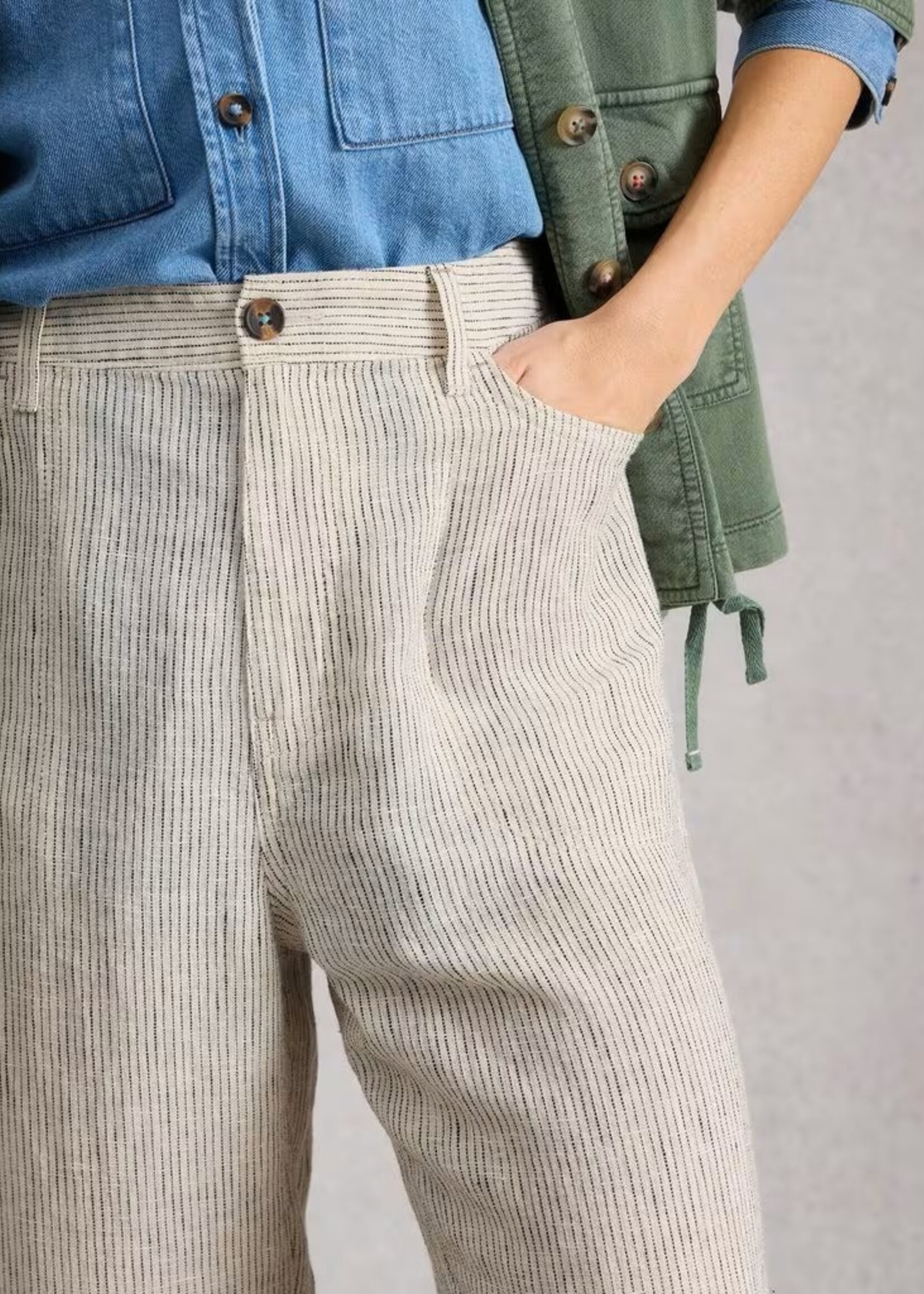 WHITE STUFF WHITE STUFF TIA LINEN WIDE LEG CROP TROUSER IVORY MULTI