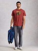 WHITE STUFF WHITE STUFF ABERSOCH HIKE GRAPHIC TEE RED PRINT