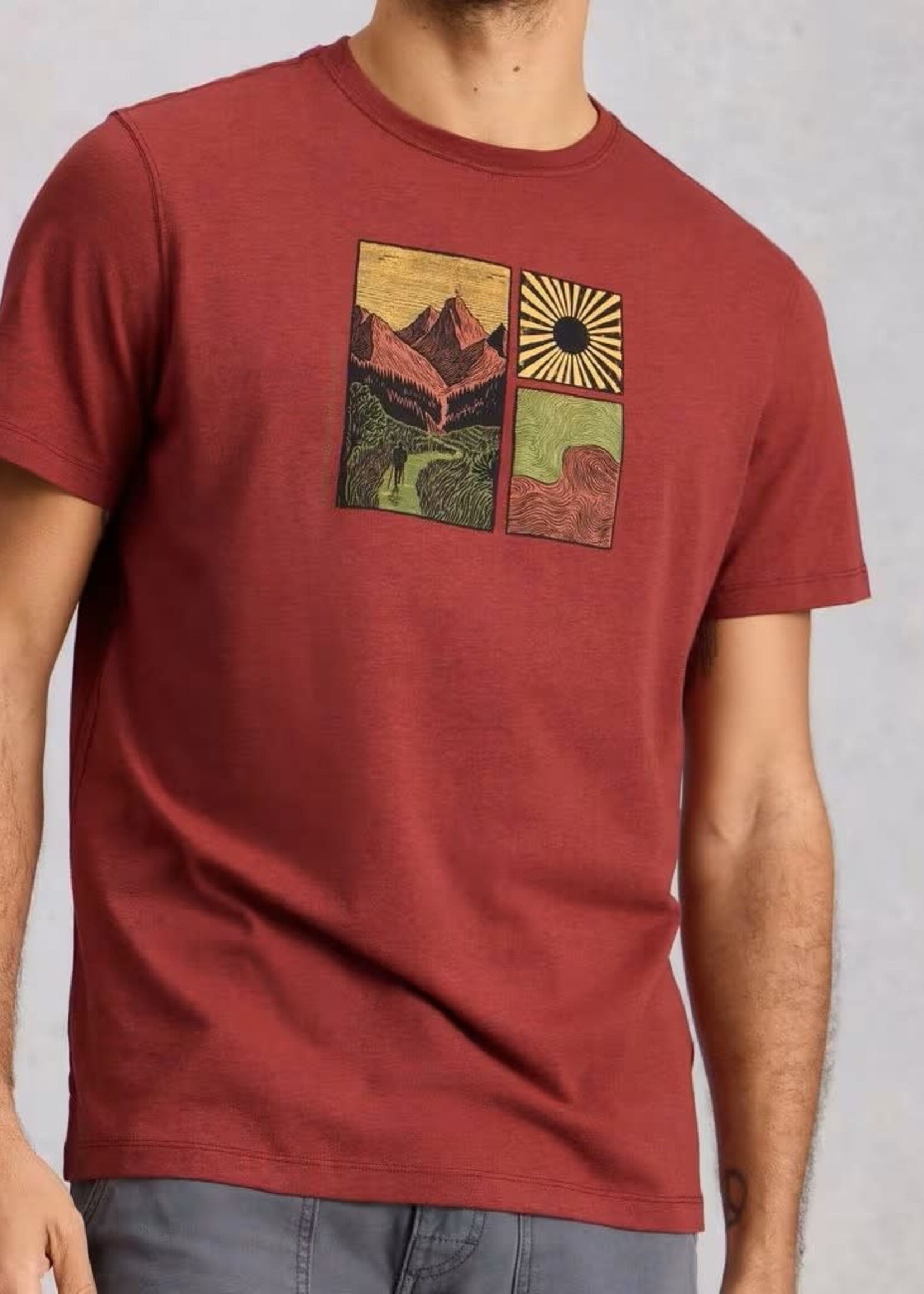 WHITE STUFF WHITE STUFF ABERSOCH HIKE GRAPHIC TEE RED PRINT