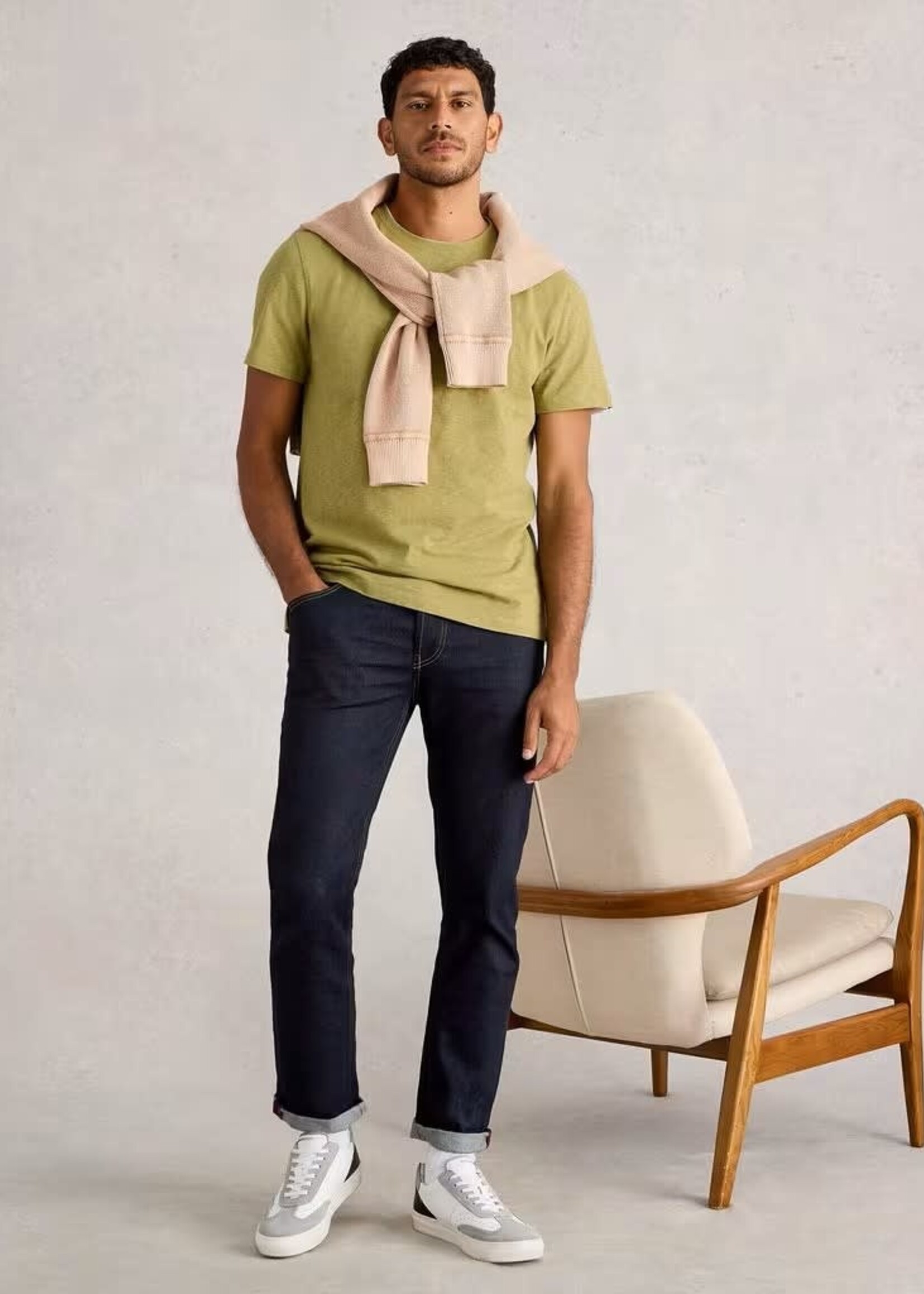 WHITE STUFF WHITE STUFF ABERSOCH SS T SHIRT MID GREEN