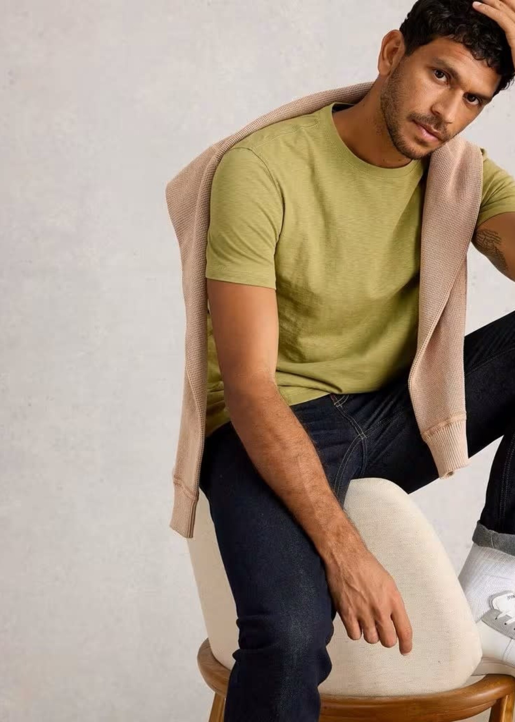 WHITE STUFF WHITE STUFF ABERSOCH SS T SHIRT MID GREEN