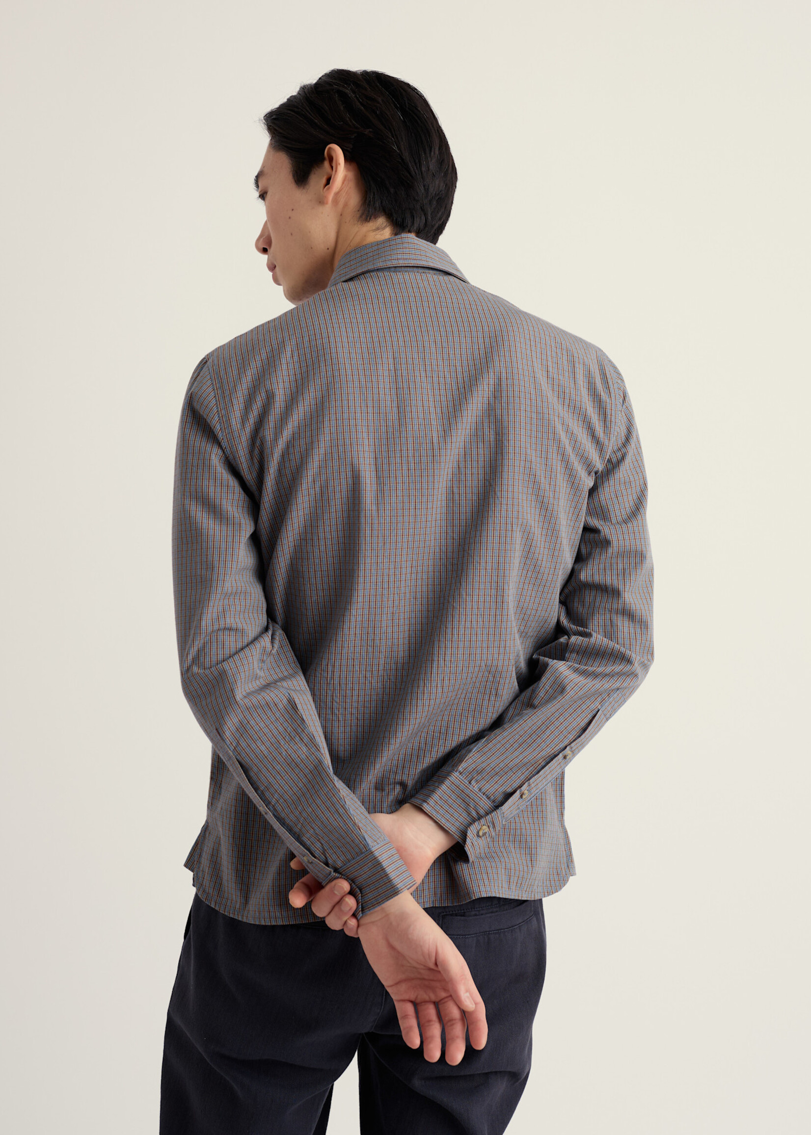 SEASALT CORNWALL SEASALT MEN’S BANYAN CHECK COTTON SHIRT SULINCES BLUEBELL