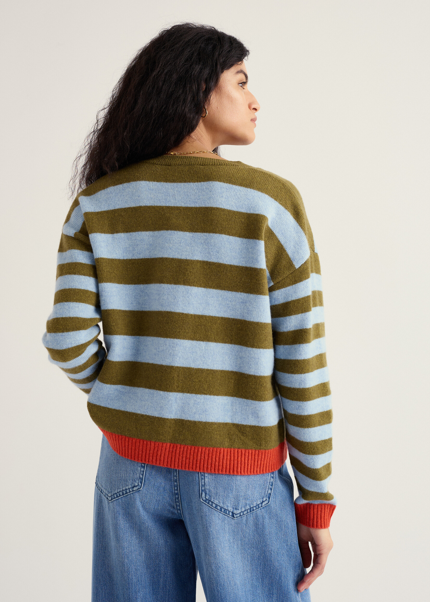 SEASALT CORNWALL SEASALT PINWELL CARDIGAN BRIGHT SHAPE SEAGRASS MIX