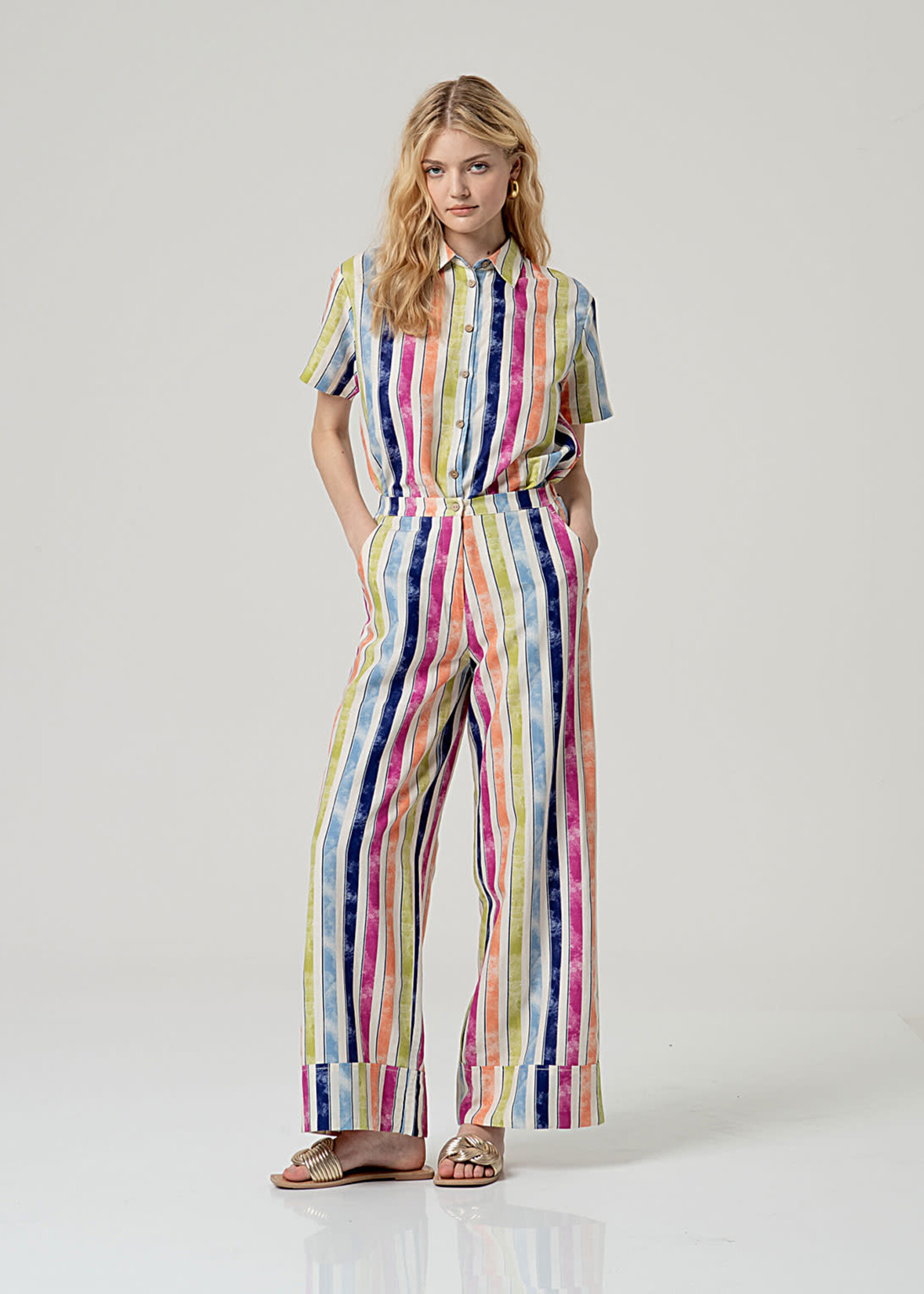 SURKANA SURKANA  WIDE LEG PANTS MULTI STRIPE