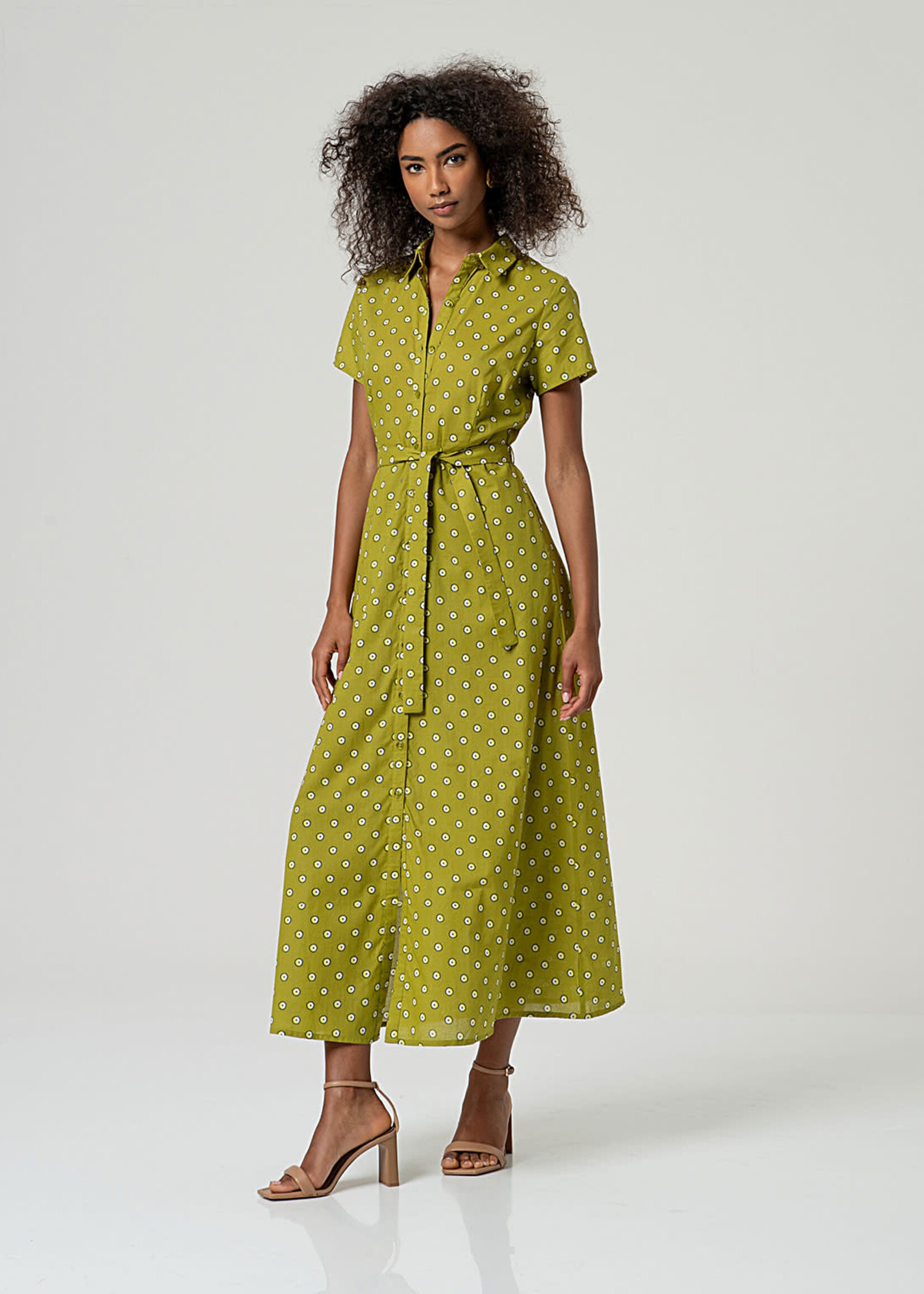 SURKANA SURKANA  SS SHIRT DRESS GREEN