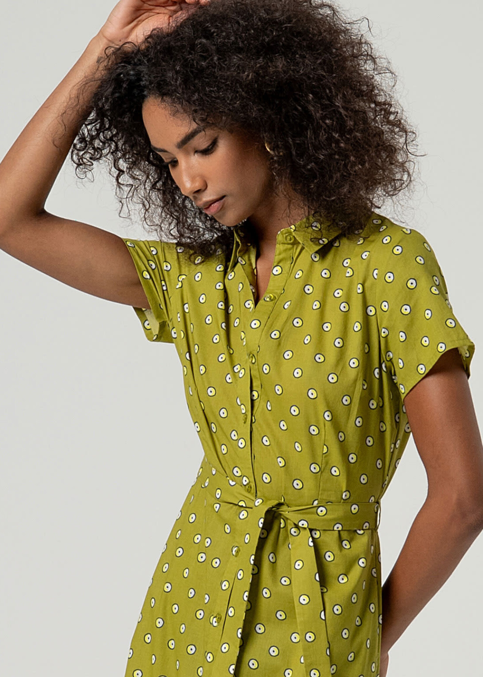 SURKANA SURKANA  SS SHIRT DRESS GREEN