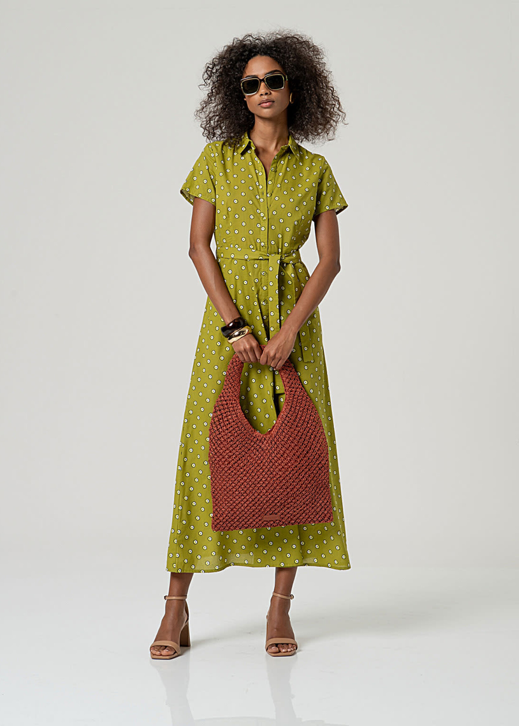 SURKANA SURKANA  SS SHIRT DRESS GREEN