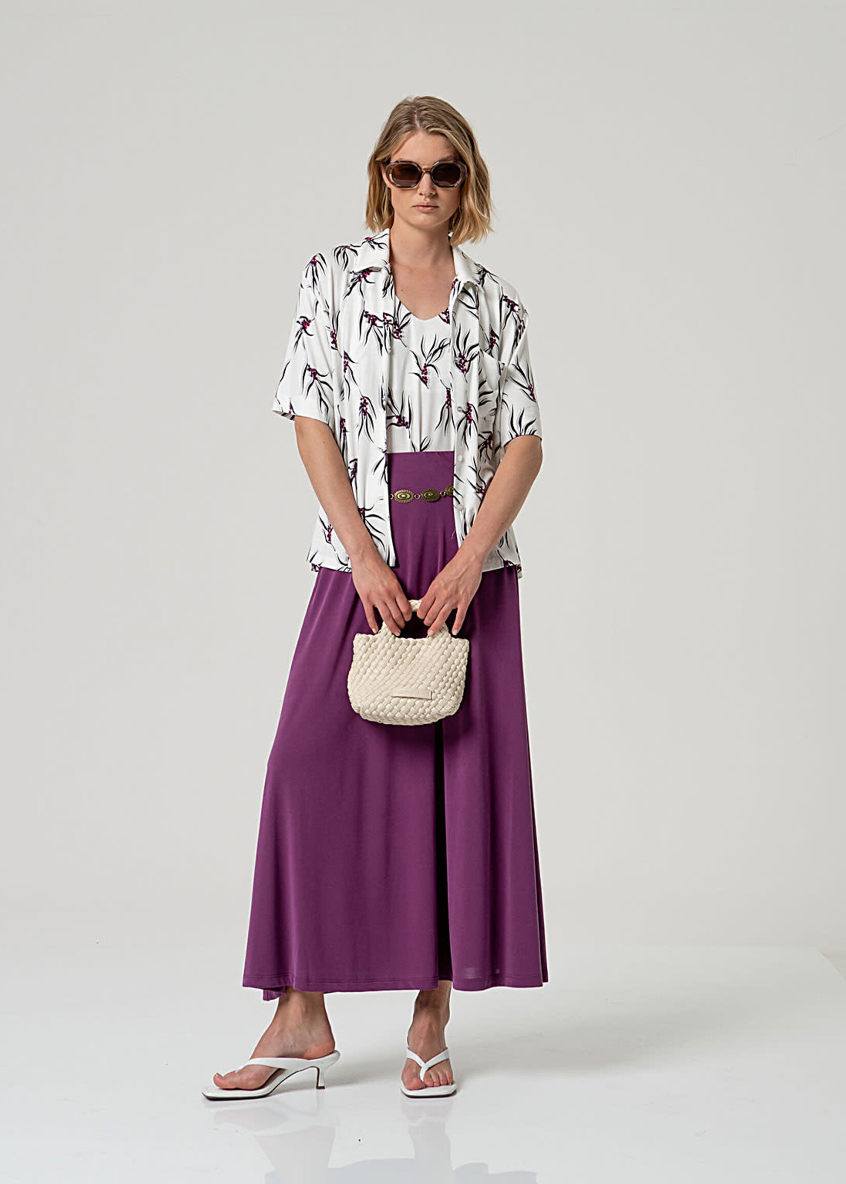 SURKANA SURKANA MAXI SKIRT PURPLE