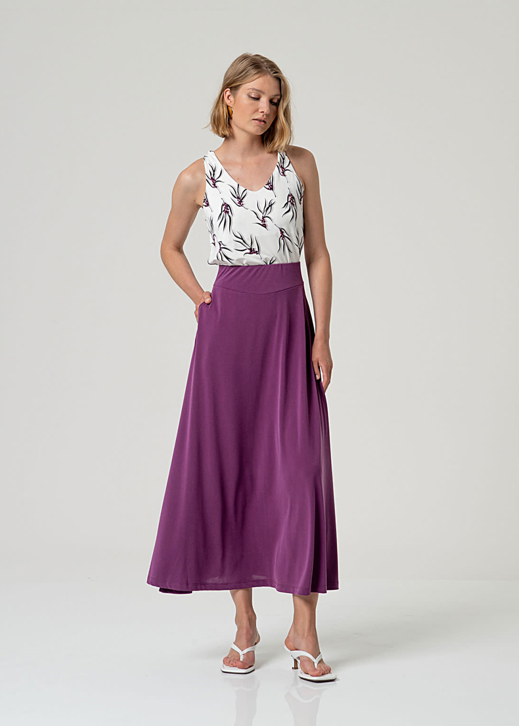SURKANA SURKANA MAXI SKIRT PURPLE