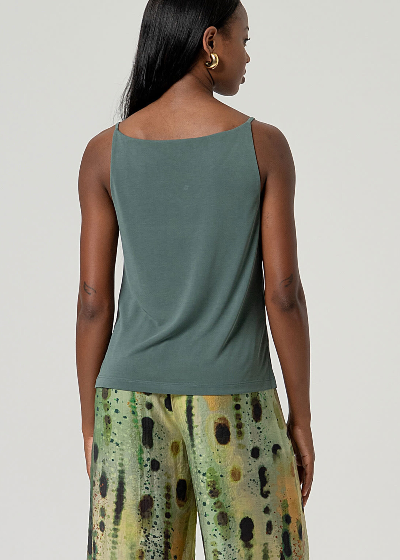 SURKANA SURKANA V NECK STRAP TOP GREEN