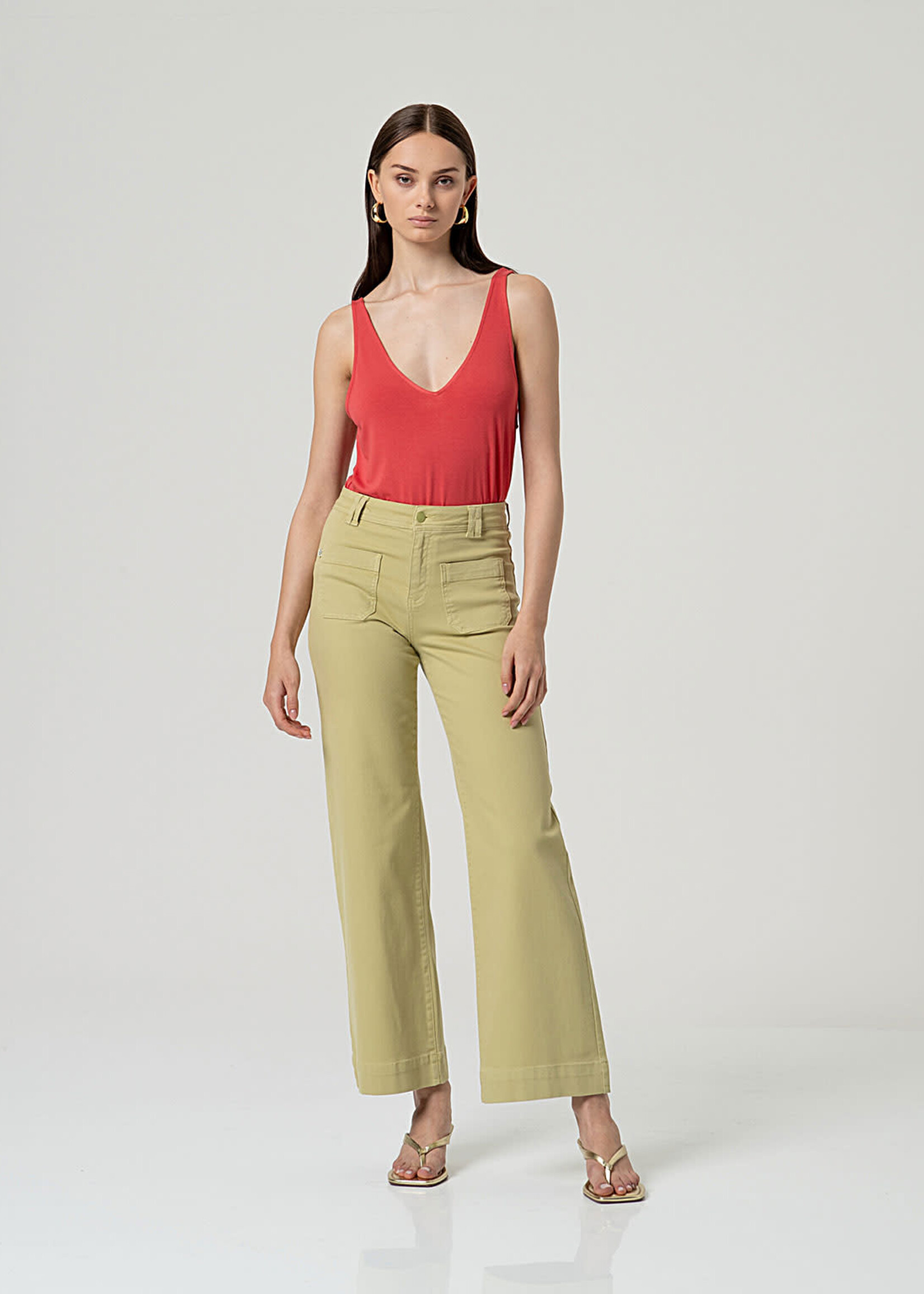 SURKANA SURKANA WIDE LEG PANTS LIGHT OLIVE