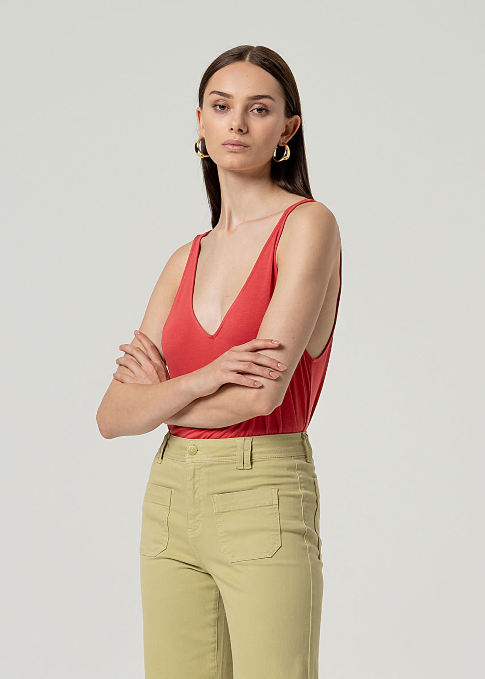 SURKANA SURKANA WIDE LEG PANTS LIGHT OLIVE