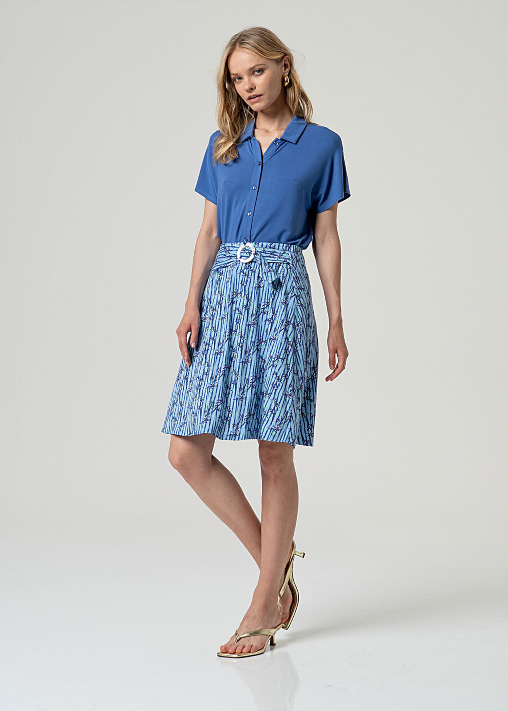 SURKANA SURKANA SS SHIRT TOP BLUE