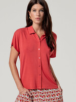 SURKANA SURKANA SS SHIRT TOP RED