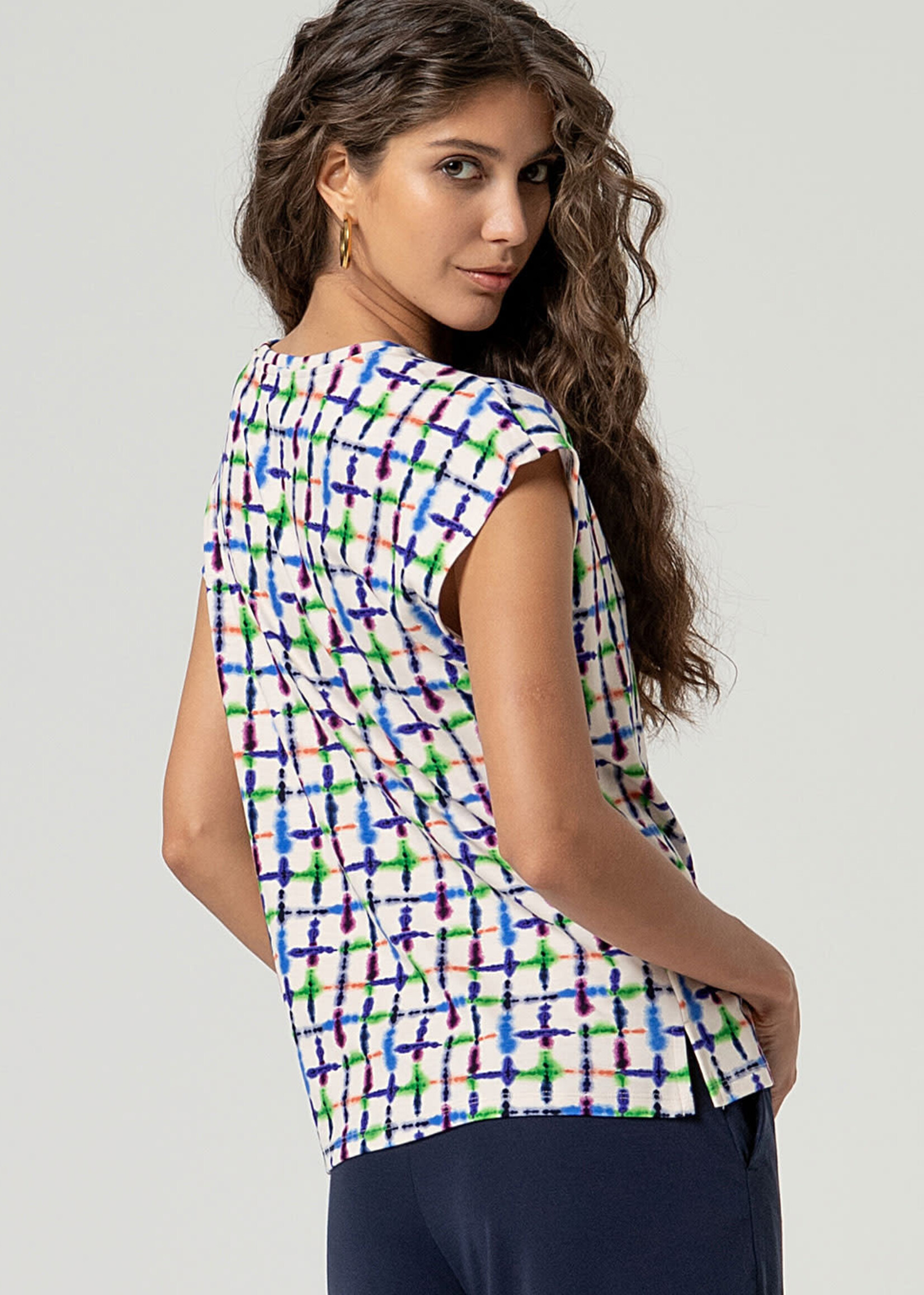 SURKANA SURKANA SLEEVELESS T SHIRT BLUE