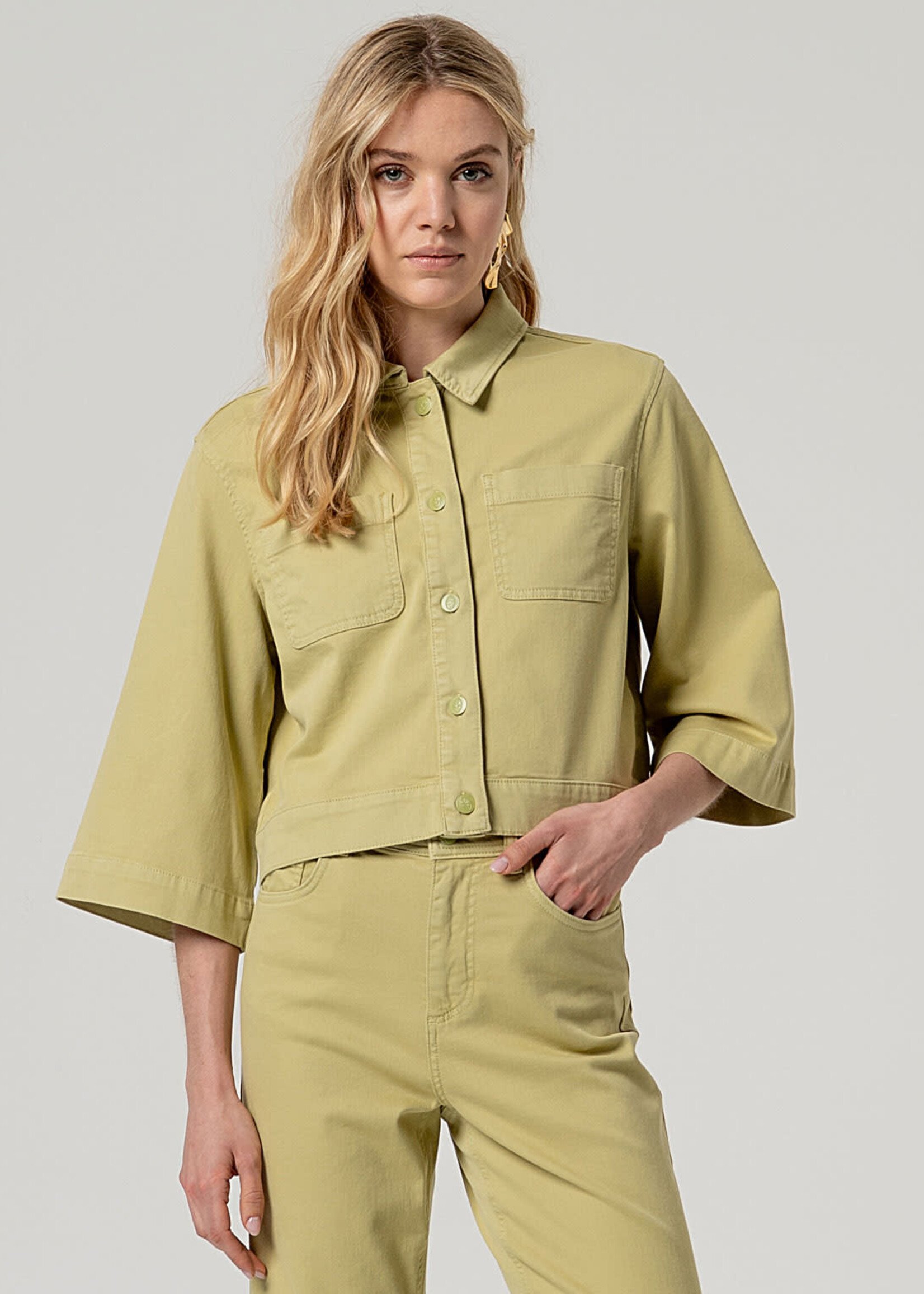 SURKANA SURKANA 3/4 CROPPED JACKET LIGHT OLIVE
