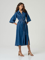 SURKANA SURKANA LONG SHIRT DRESS DENIM