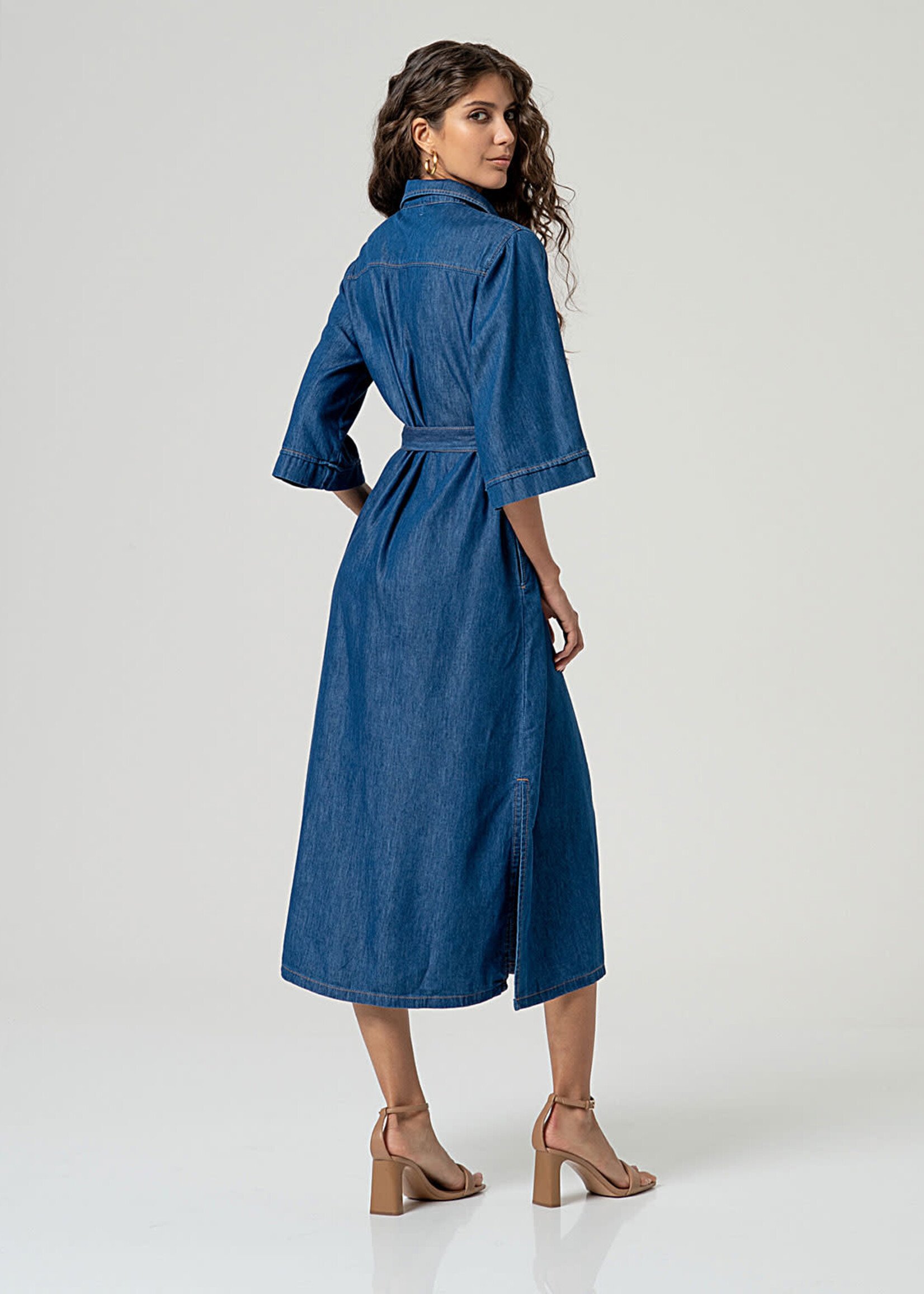 SURKANA SURKANA LONG SHIRT DRESS DENIM