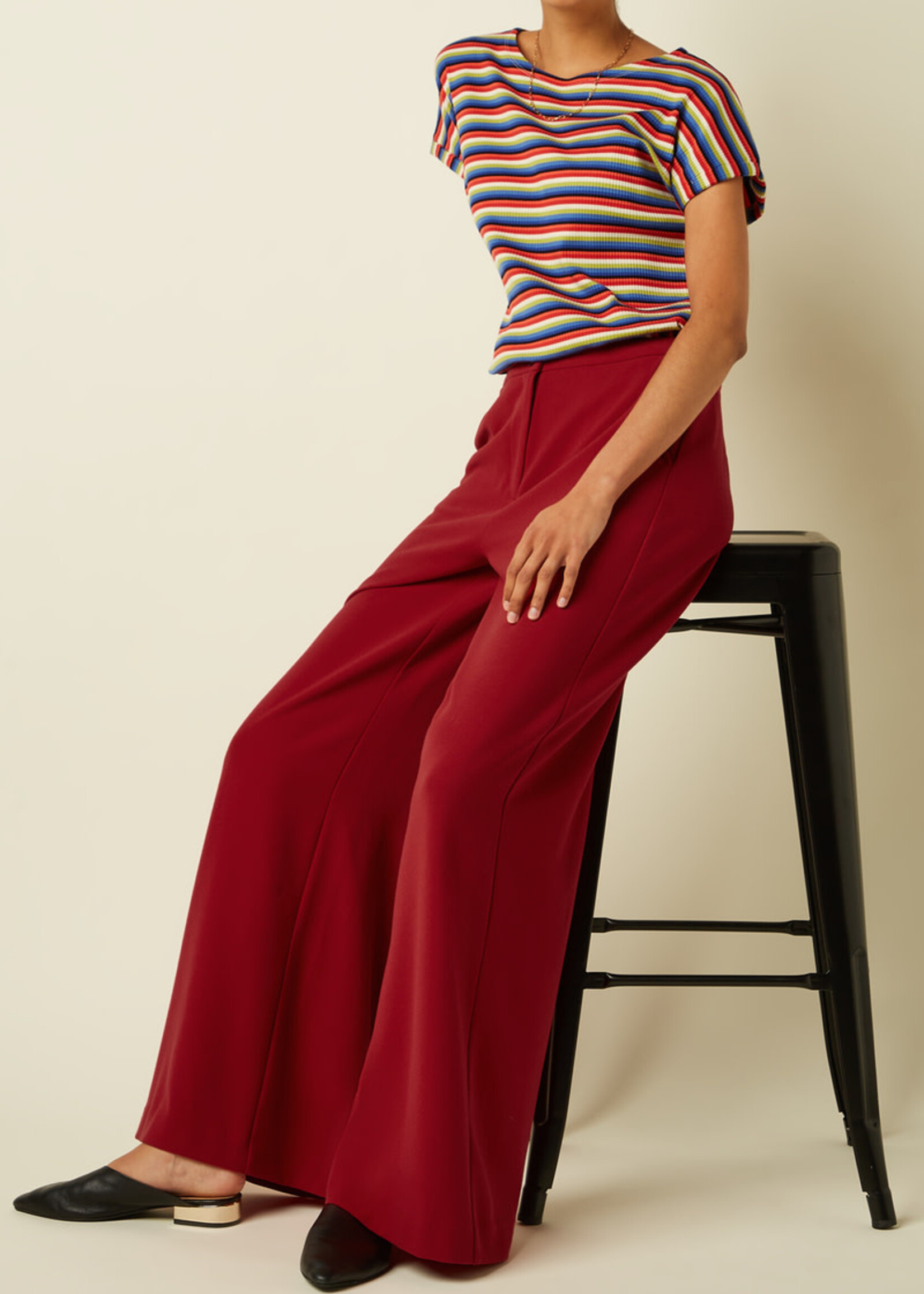 KING LOUIE KING LOUIE PEPPA PANTS WOVEN CREPE CHILI RED