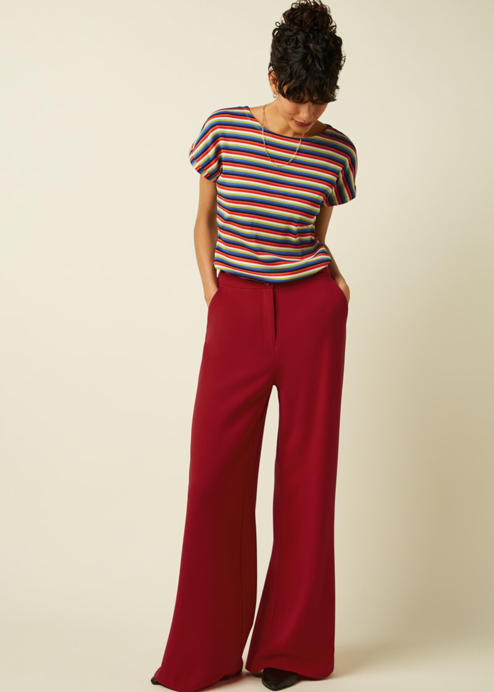 KING LOUIE KING LOUIE PEPPA PANTS WOVEN CREPE CHILI RED