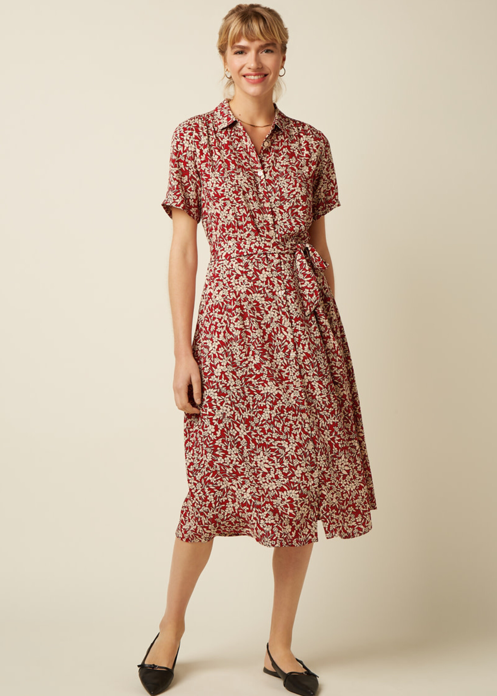 KING LOUIE KING LOUIE OLIVE DRESS PARADIS CHILI RED